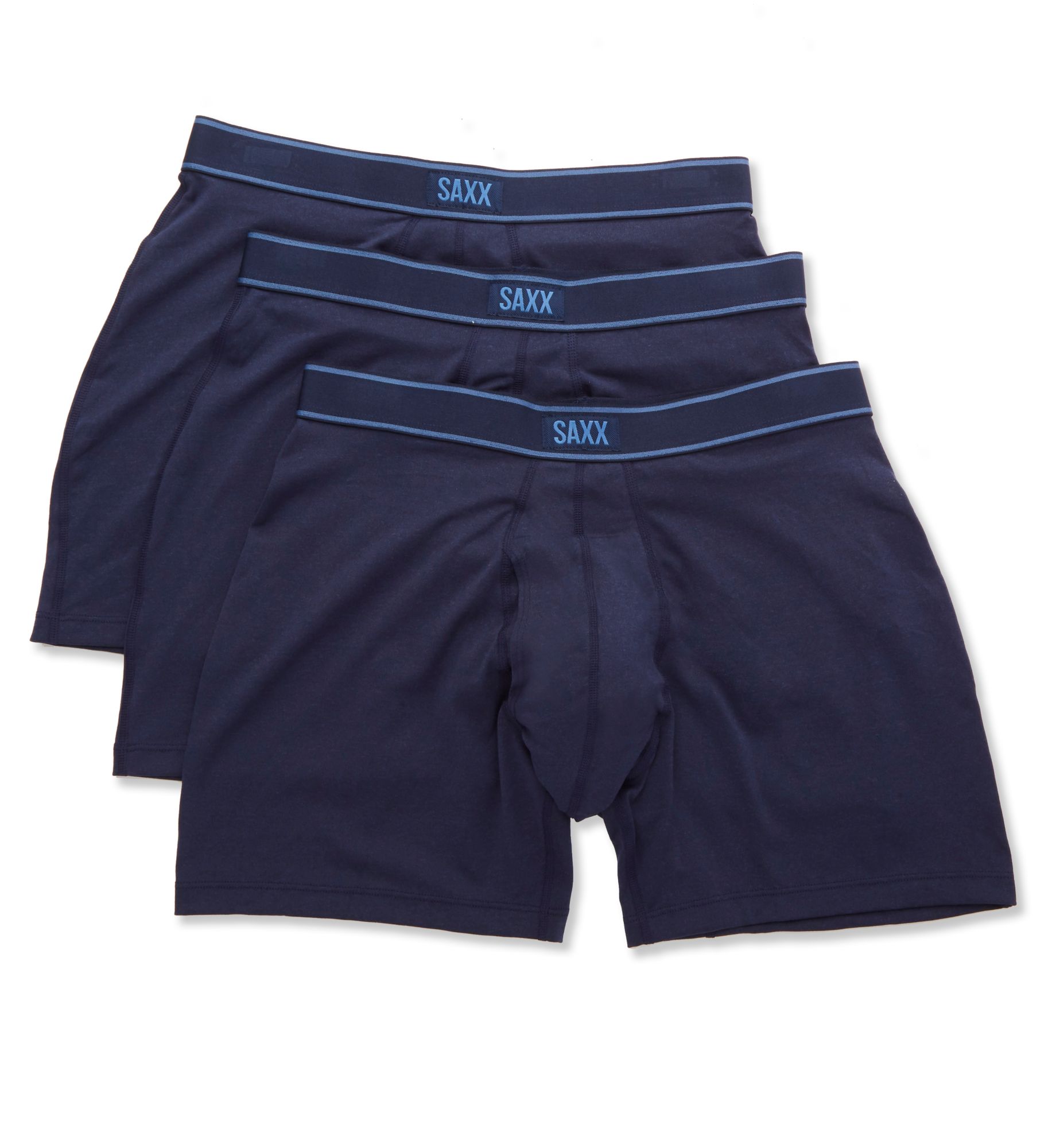 Saxx Underwear Men's Daytripper Boxer Briefs With Fly in Navy (SXPP3B) | Size Medium | HisRoom.com