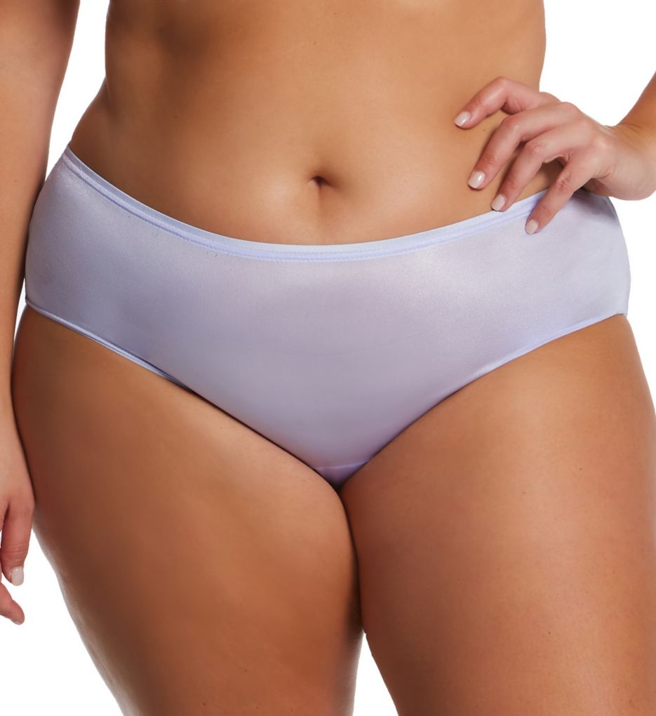 Shadowline Women's Plus Size Hidden Elastic Nylon Full Brief Panty