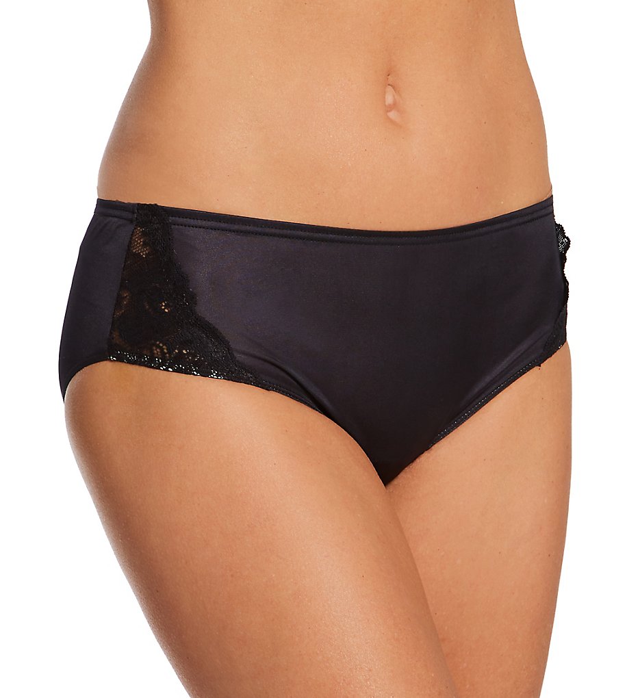 Shadowline 11182 Nylon Hipster Panty With Lace - Picture 2 of 7