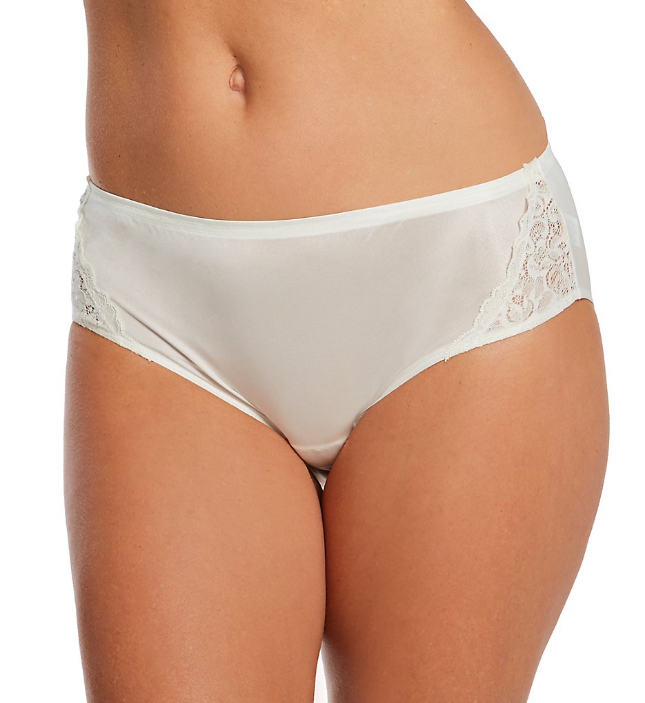 Shadowline 11182 Nylon Hipster Panty With Lace - Picture 3 of 7