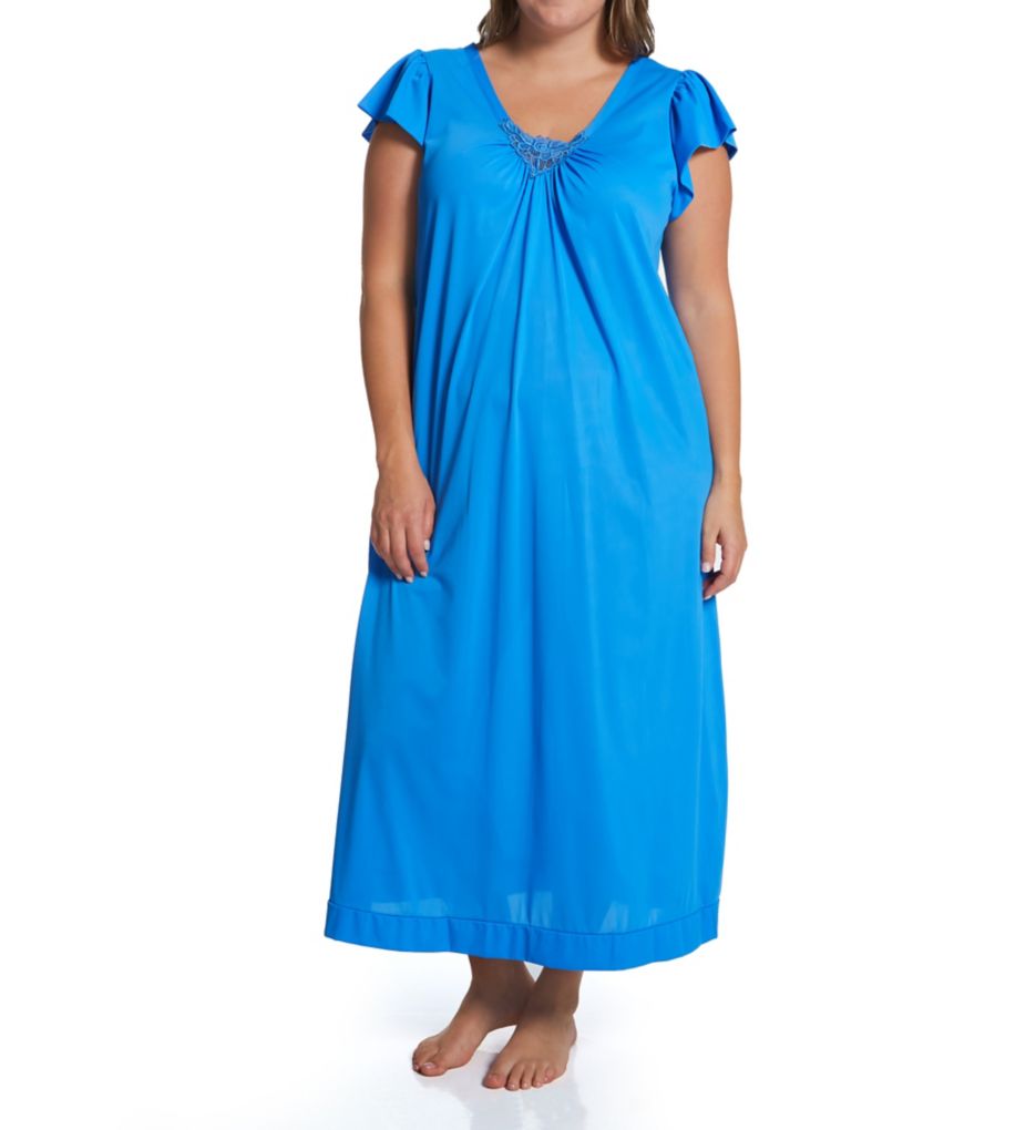 Shadowline 32510x Plus Cherish 50 Inch Cap Sleeve Nightgown Ebay