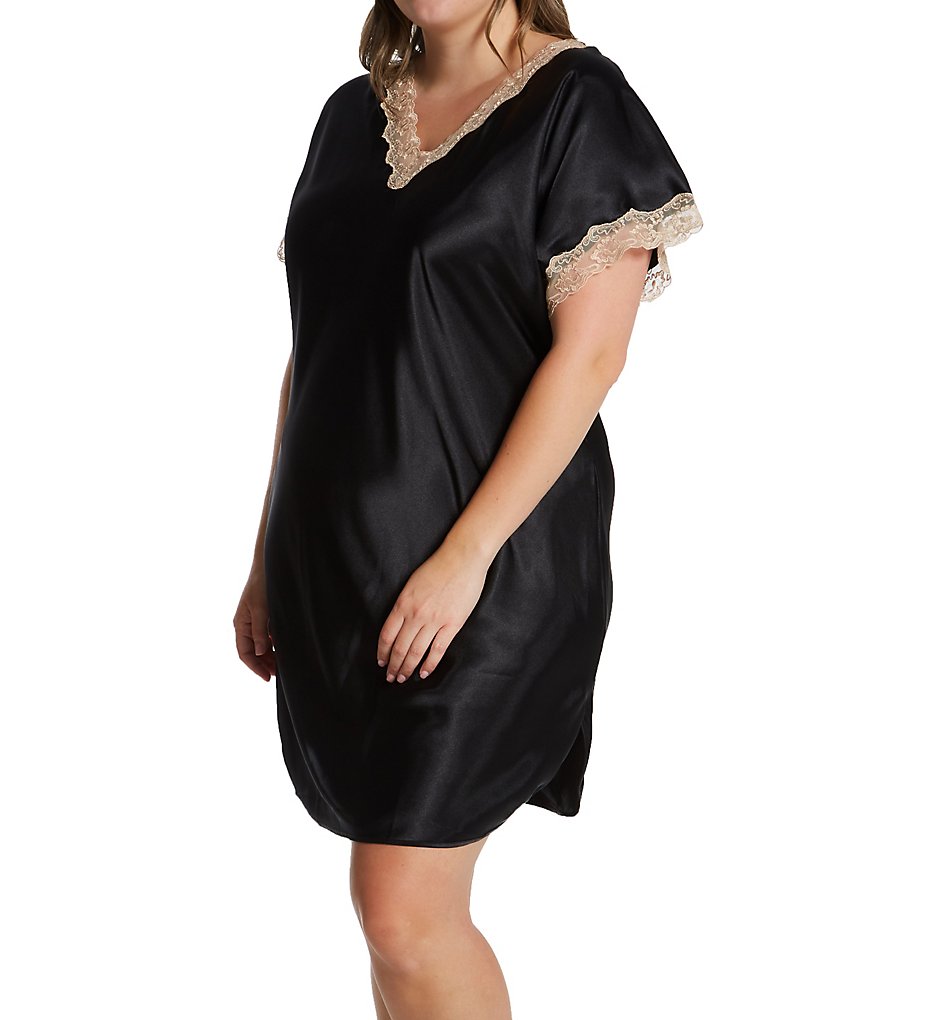 Shadowline 4503X Plus Charming Charmeuse Sleep Gown - Picture 2 of 6