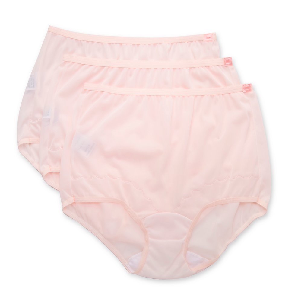 Shadowline 719X Plus Size Dixie Belle Scallop Trim Brief - 3 Pack - Picture 4 of 7