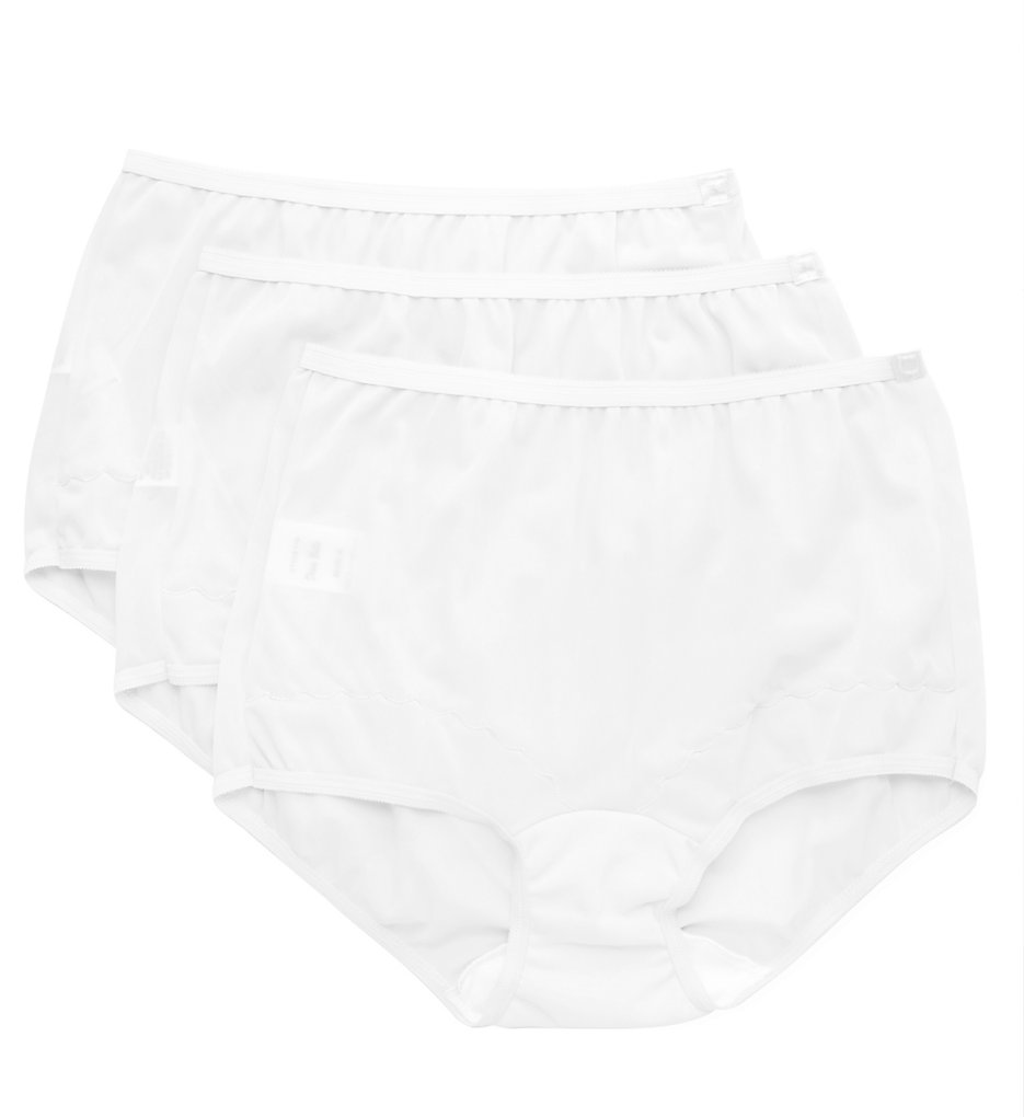 Shadowline 719X Plus Size Dixie Belle Scallop Trim Brief - 3 Pack - Picture 7 of 7