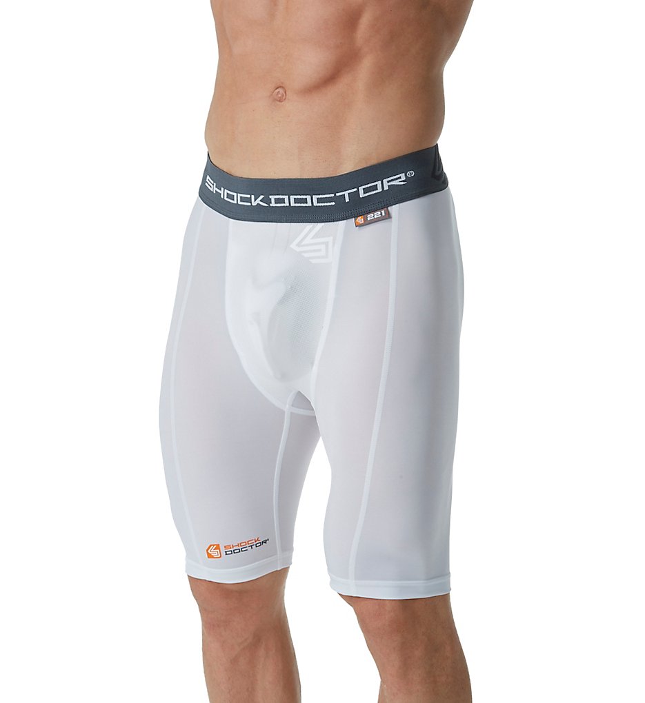 Black Shock Doctor Core Compression Short with Bioflex Cup 