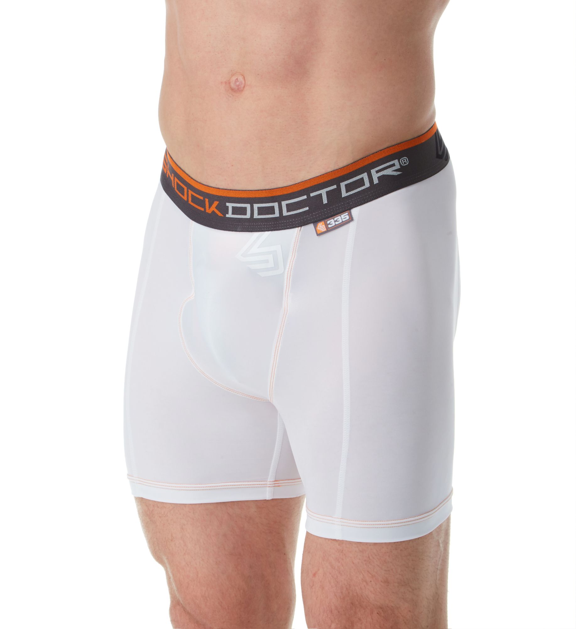 Shock Doctor Men's Ultra Pro Compression Boxer Brief with Cup in White (335) | Size Medium | HisRoom.com