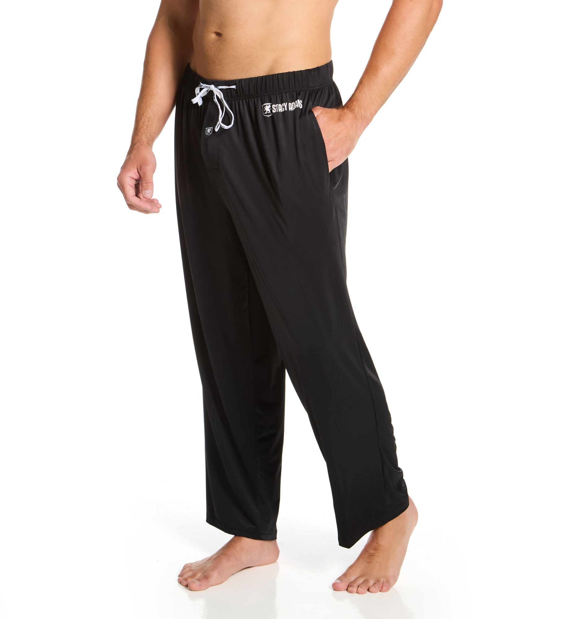 Stacy Adams Men's Moisture Wicking ComfortBlend Lounge Pant in Black (SA6000) | Size Small | HisRoom.com