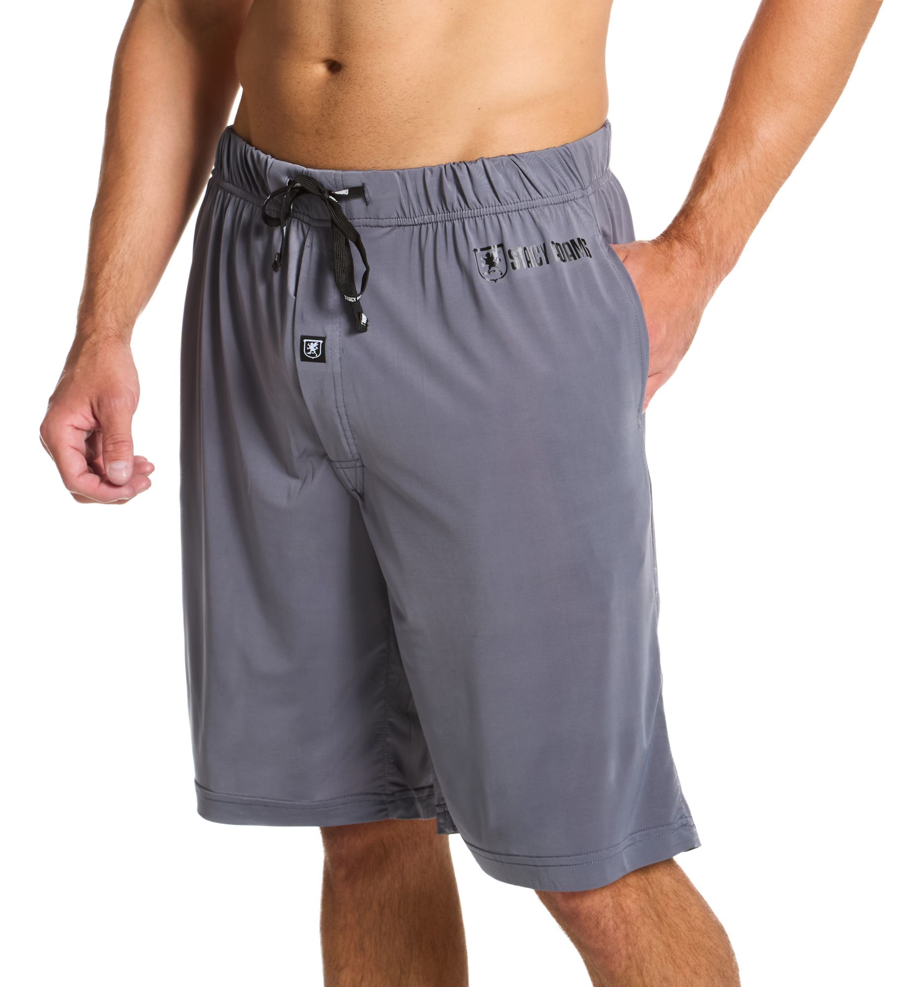 Stacy Adams Men's Moisture Wicking ComfortBlend Lounge Short in Gray (SA9000) | Size XL | HisRoom.com
