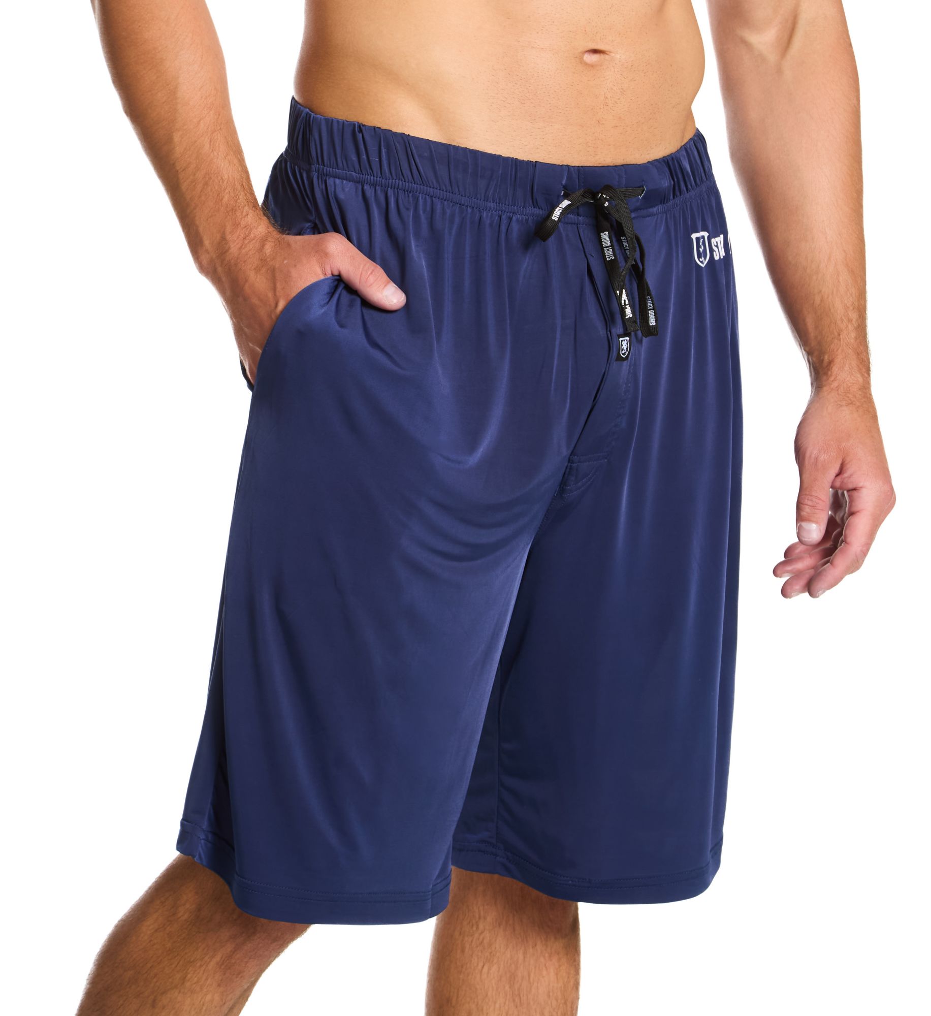 Stacy Adams Men's Moisture Wicking ComfortBlend Lounge Short in Blue (SA9000) | Size Medium | HisRoom.com