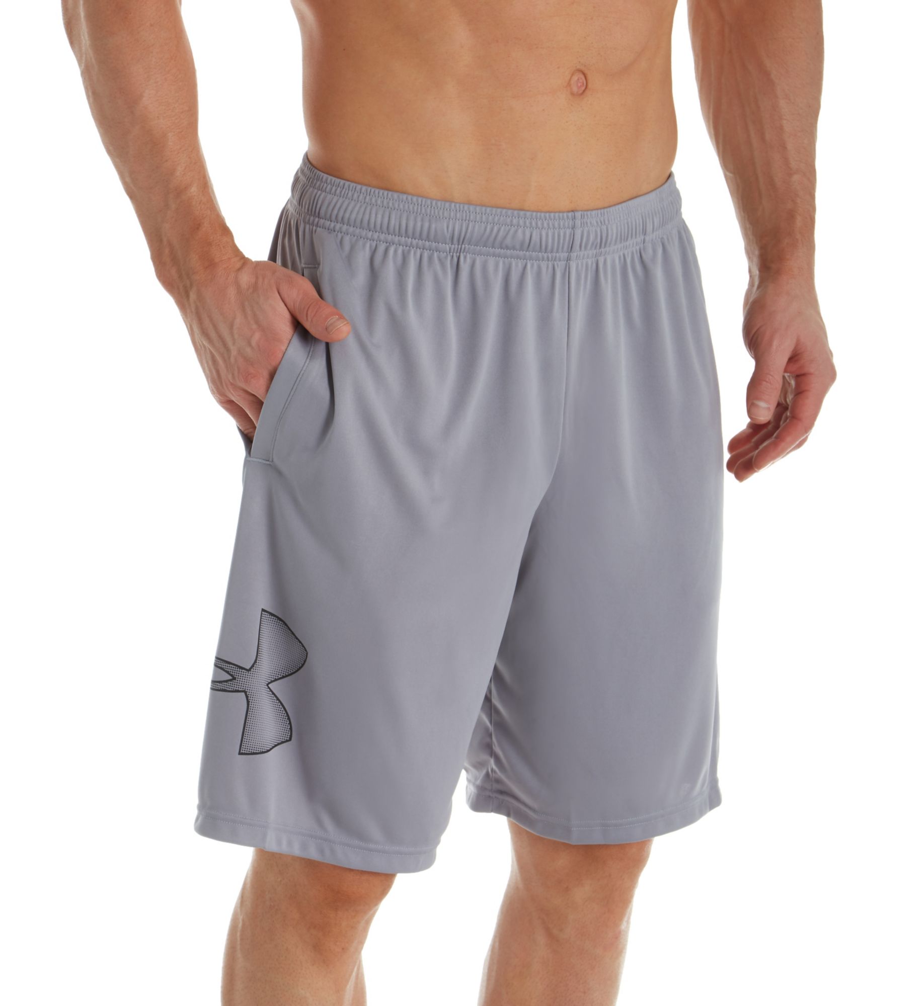 Under Armour Men's Threadborne Siro Tech Graphic Short in Gray (1306443) | Size Large | HisRoom.com