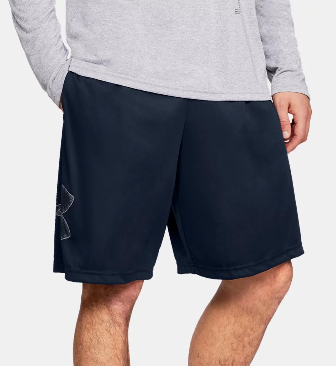 Under Armour Men's Tall Man Tech Graphic Loose Fit Short in Blue (1306443T) | Size 2XL | HisRoom.com