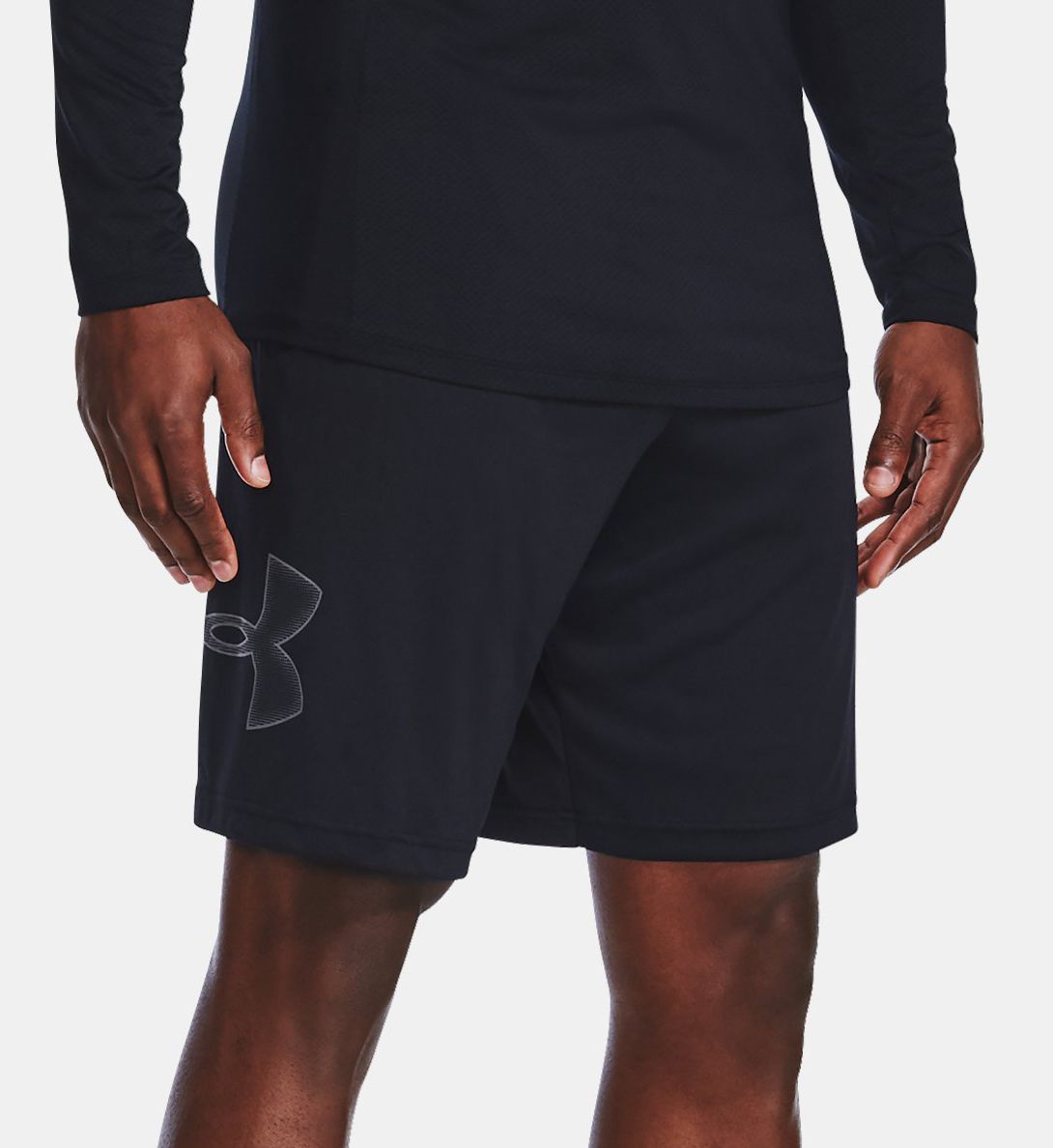 Under Armour Men's Tall Man Tech Graphic Loose Fit Short in Black (1306443T) | Size 3XL | HisRoom.com