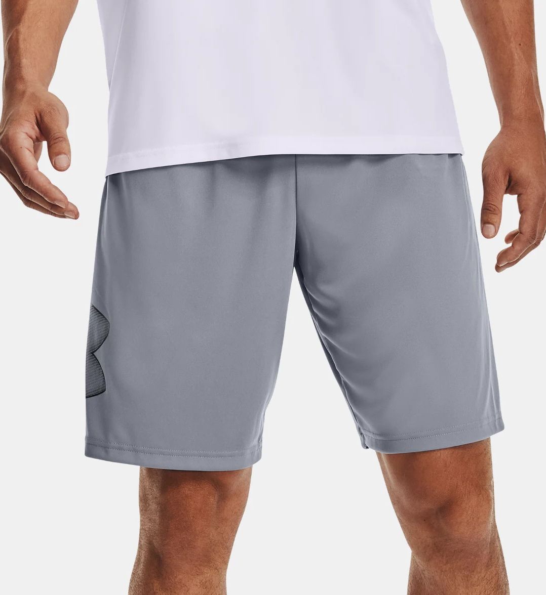 Under Armour Men's Tall Man Tech Graphic Loose Fit Short in Gray (1306443T) | Size XL | HisRoom.com