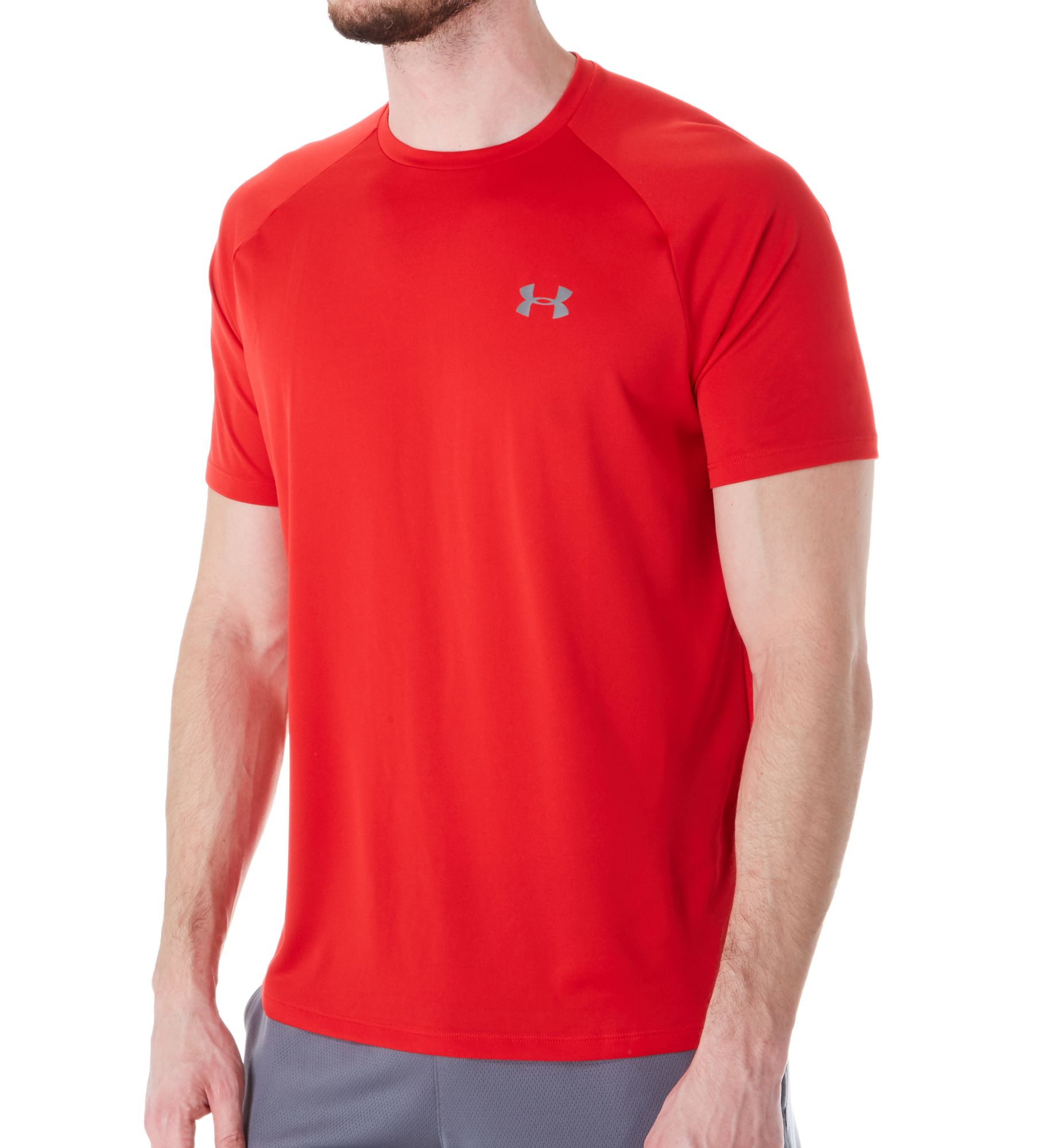 Under Armour Men's Tall Man Tech 2.0 Short Sleeve T-Shirt in Red (1326413T) | Size 2XL | HisRoom.com