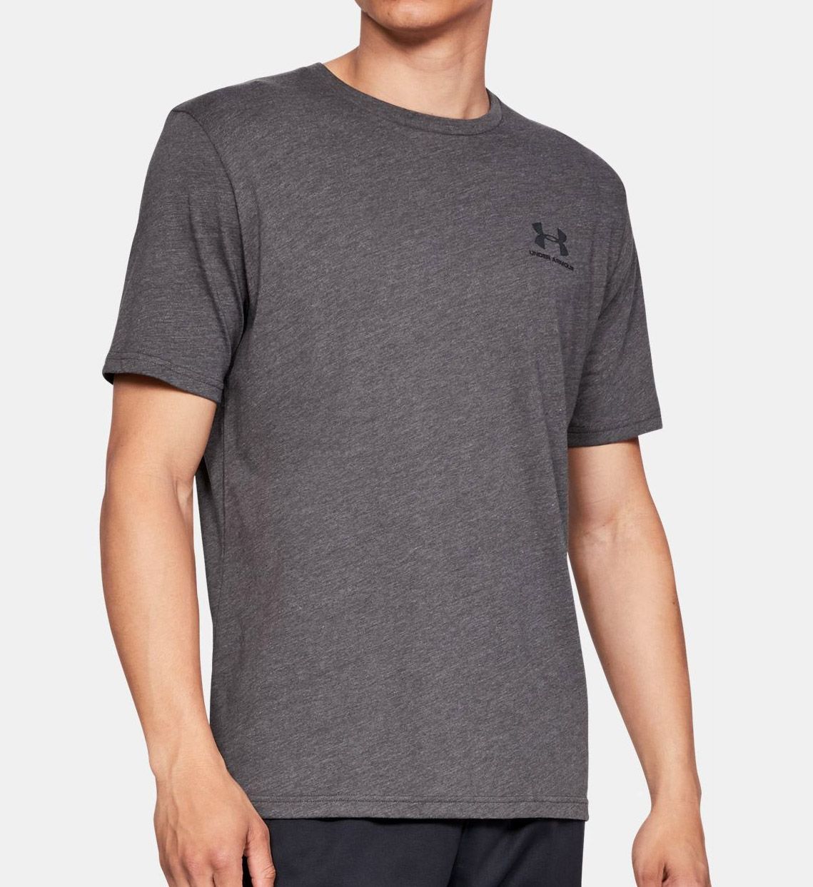 Under Armour Men's Sportstyle Left Chest Short Sleeve T-Shirt in Gray (1326799) | Size 4XL | HisRoom.com