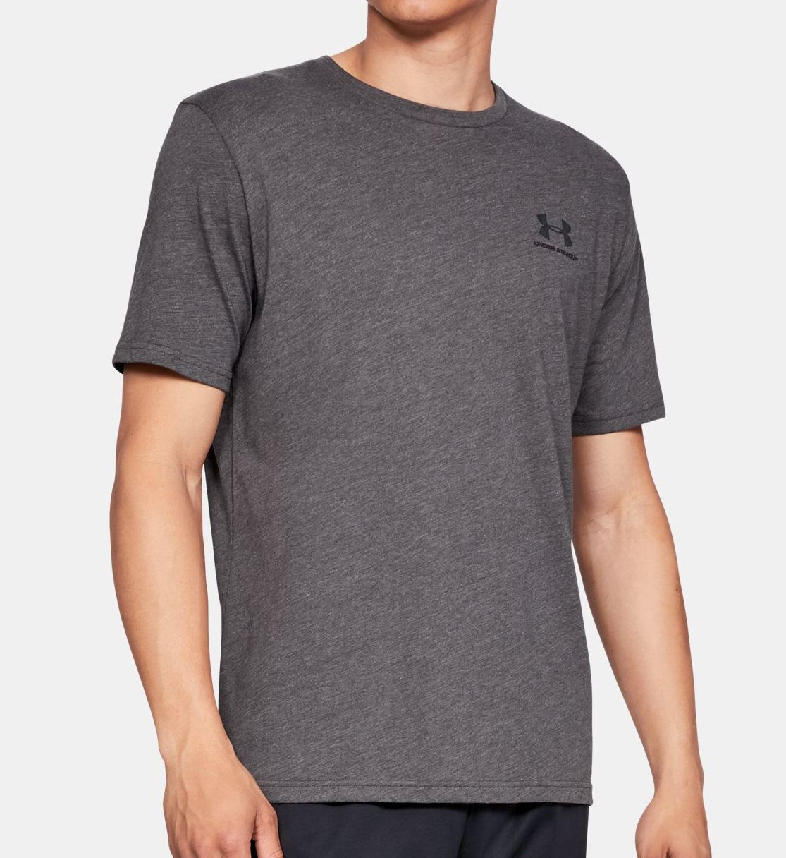 Under Armour Men's Sportstyle Left Chest Tall Man T-Shirt in Gray (1326799T) | Size 3XL | HisRoom.com