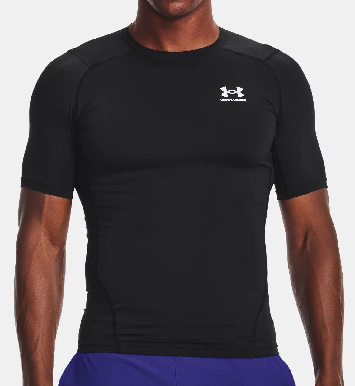 Under Armour Men's HeatGear Compression T-Shirt in Black (1361518) | Size Small | HisRoom.com
