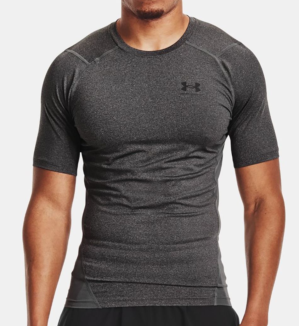 Under Armour Men's HeatGear Compression T-Shirt in Gray (1361518) | Size Small | HisRoom.com