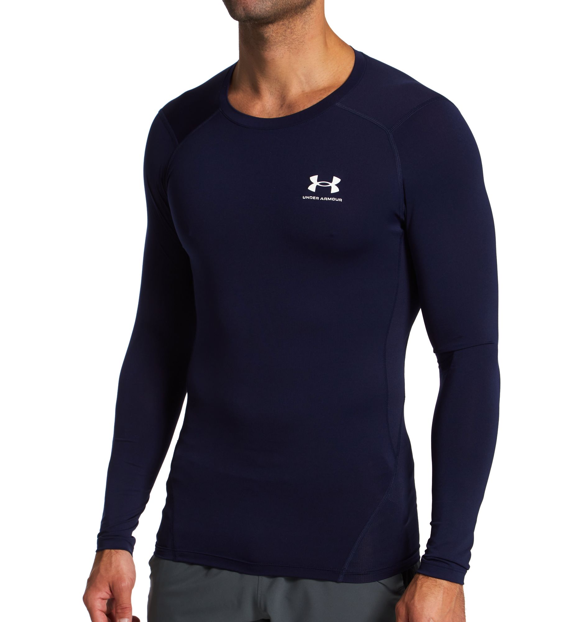 Under Armour Men's HeatGear Long Sleeve Compression T-Shirt in Blue (1361524) | Size 3XL | HisRoom.com