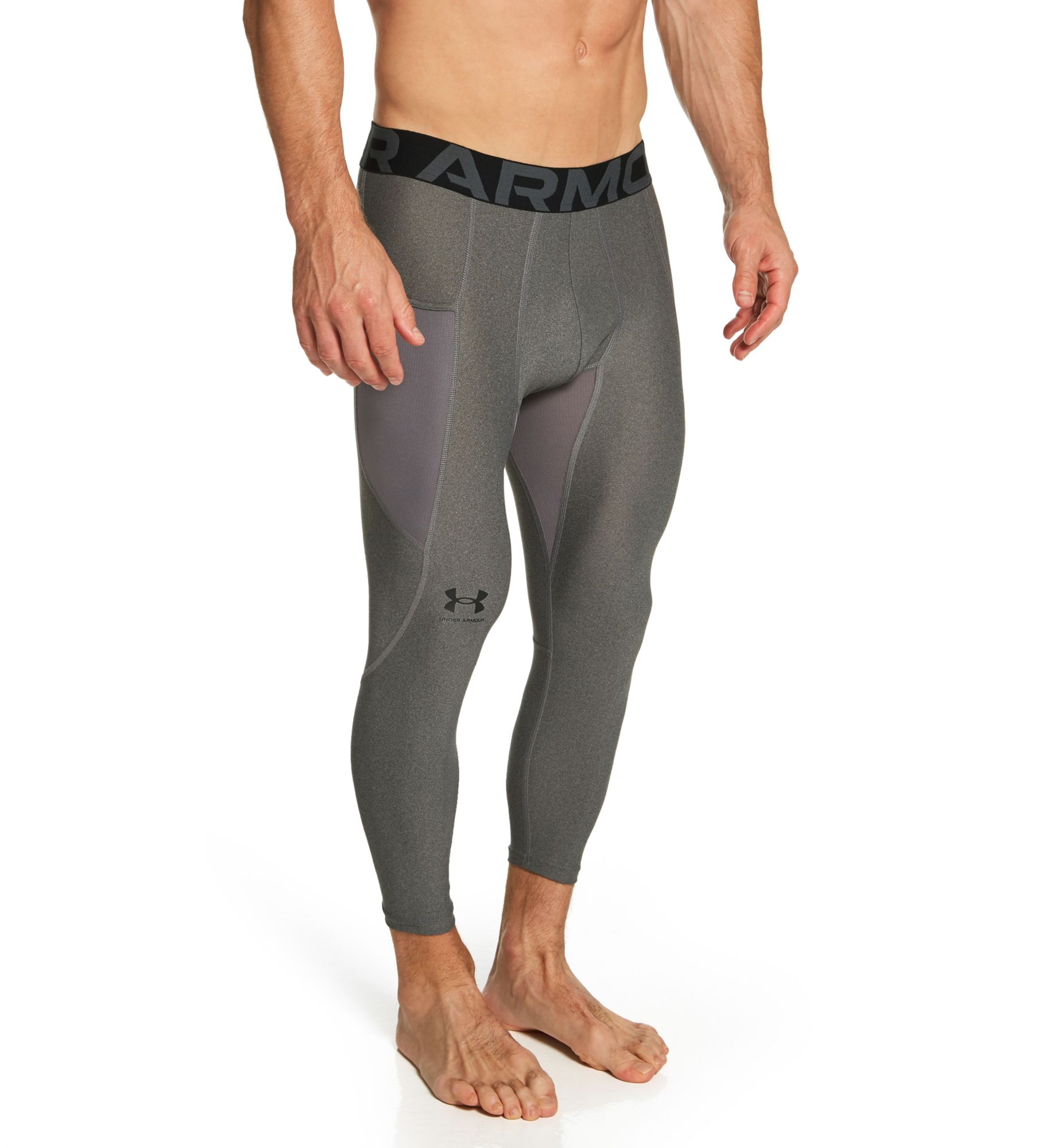 Under Armour Men's HeatGear 3/4 Training Legging in Gray (1361588) | Size XL | HisRoom.com