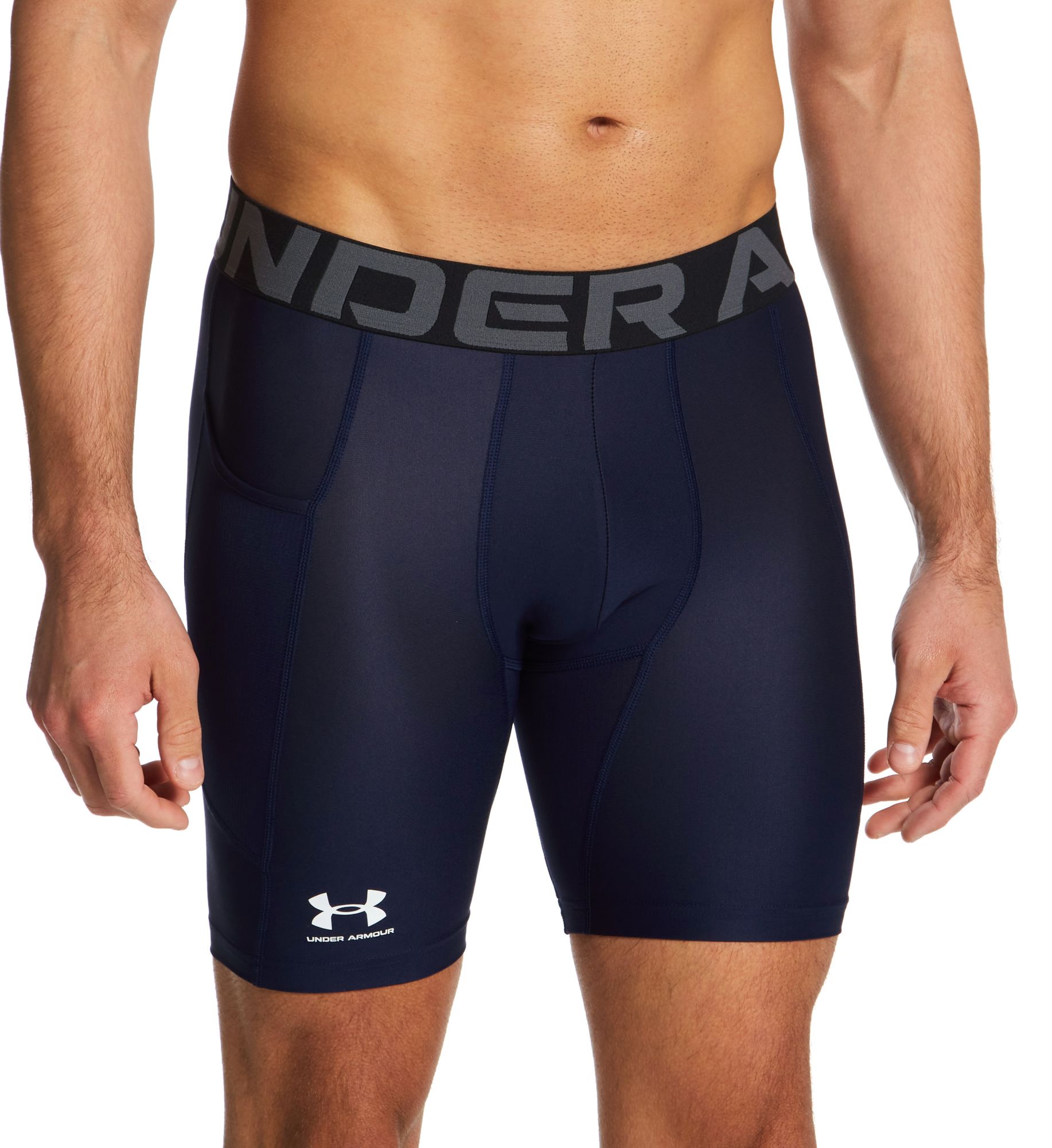 Under Armour Men's HeatGear Compression Short in Blue (1361596) | Size 4XL | HisRoom.com