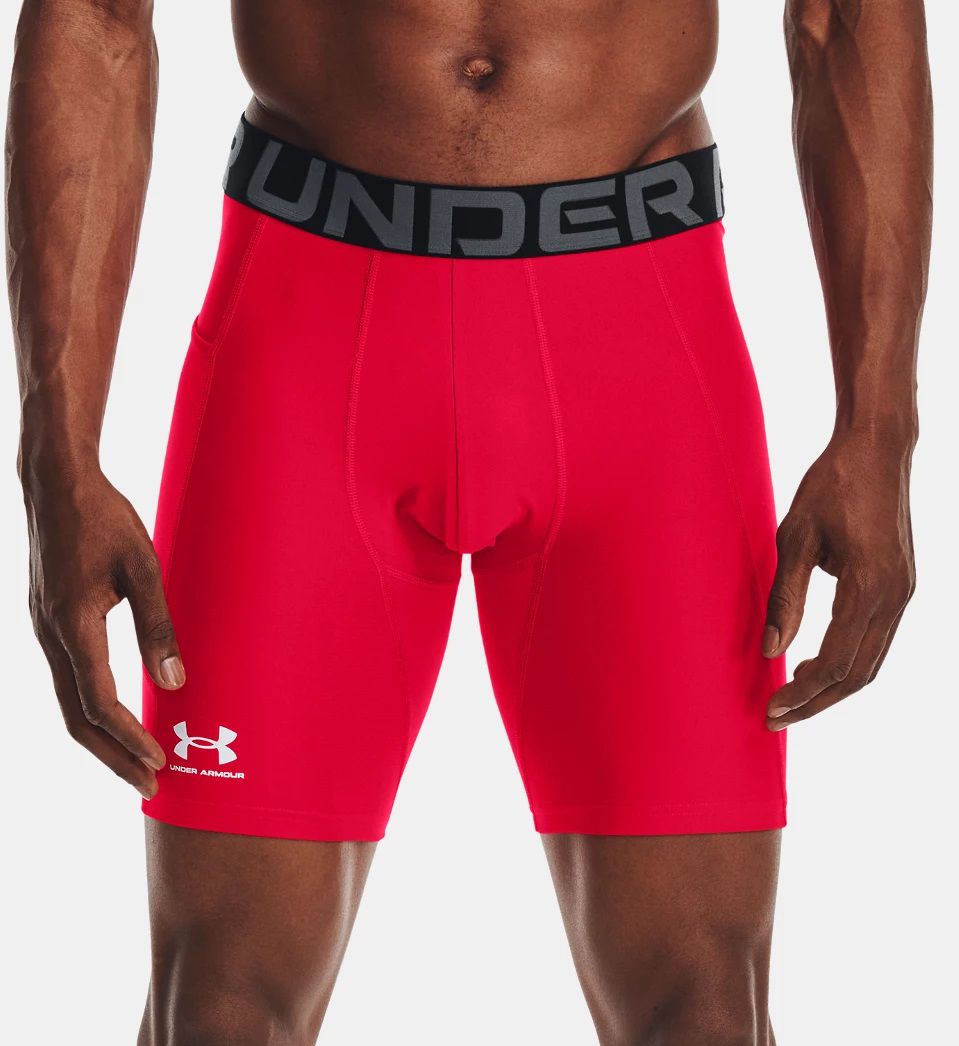 Under Armour Men's HeatGear Compression Short in Red (1361596) | Size 3XL | HisRoom.com