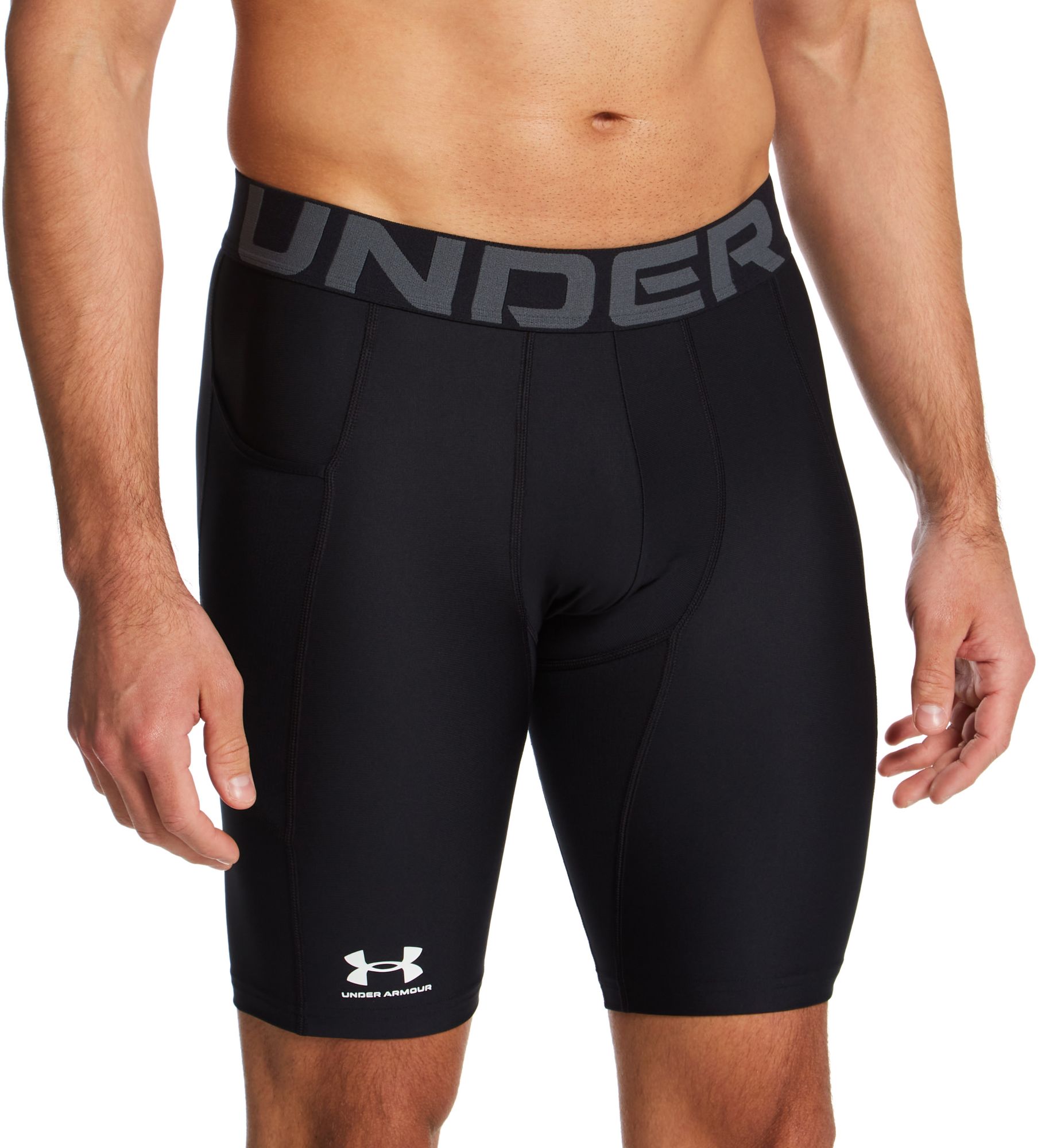 Under Armour Men's Tall Man HeatGear Compression Short in Black (1361596T) | Size 2XL | HisRoom.com