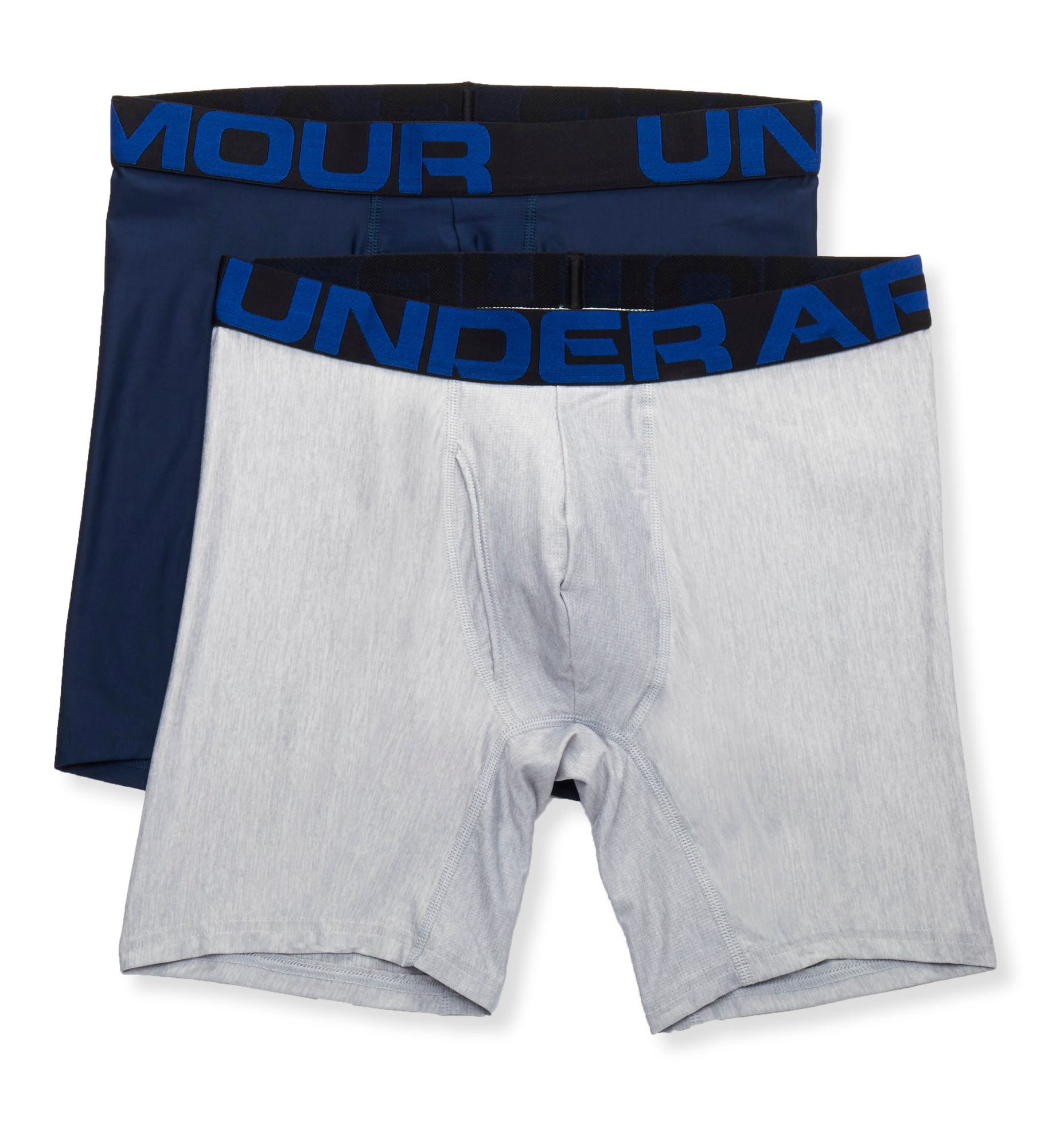 Under Armour Men's Tech 6 Inch Fitted Boxer Briefs - 2 Pack (1363619) | Size Small | HisRoom.com
