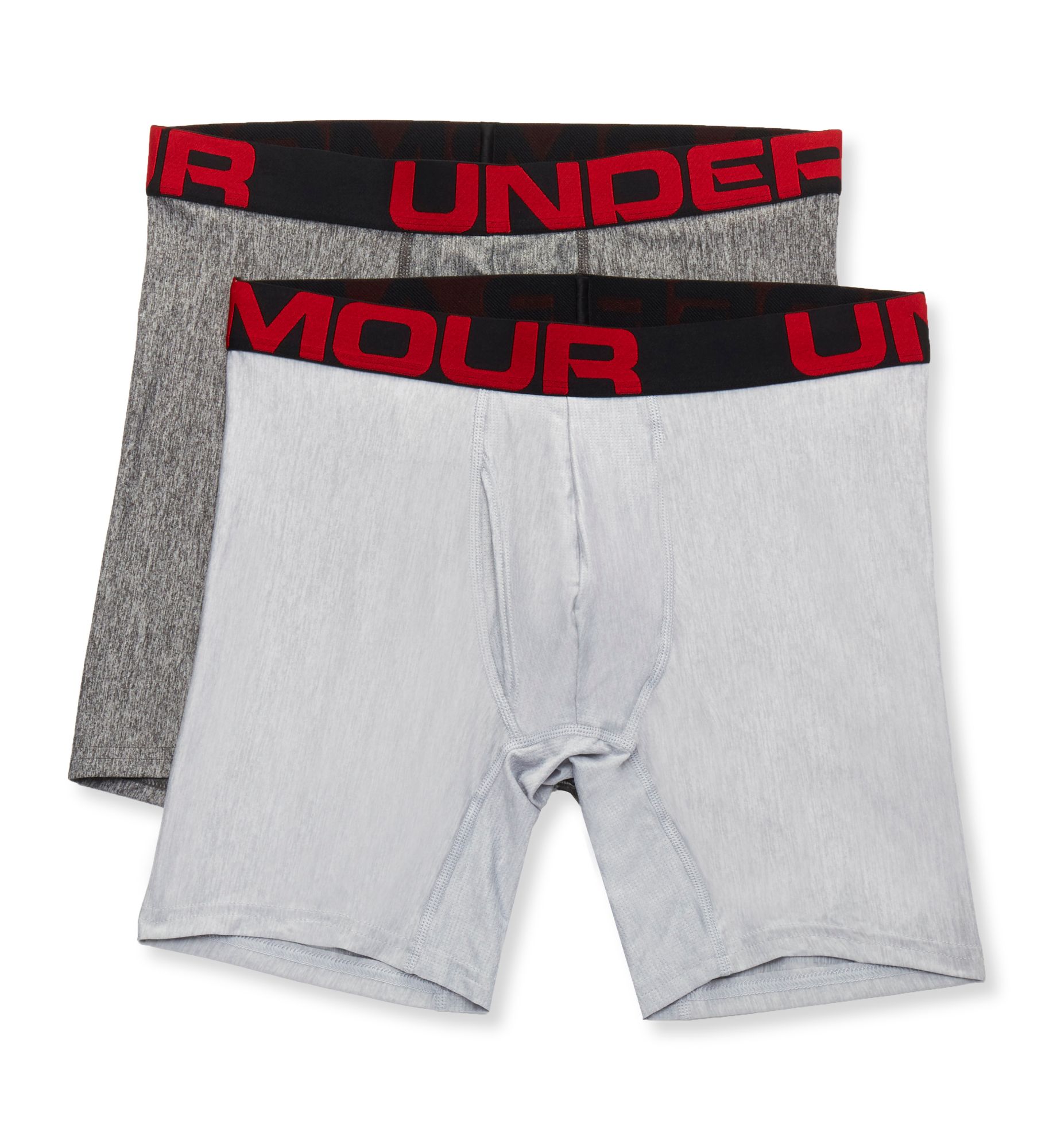 Under Armour Men's Tech 6 Inch Fitted Boxer Briefs - 2 Pack (1363619) | Size Small | HisRoom.com