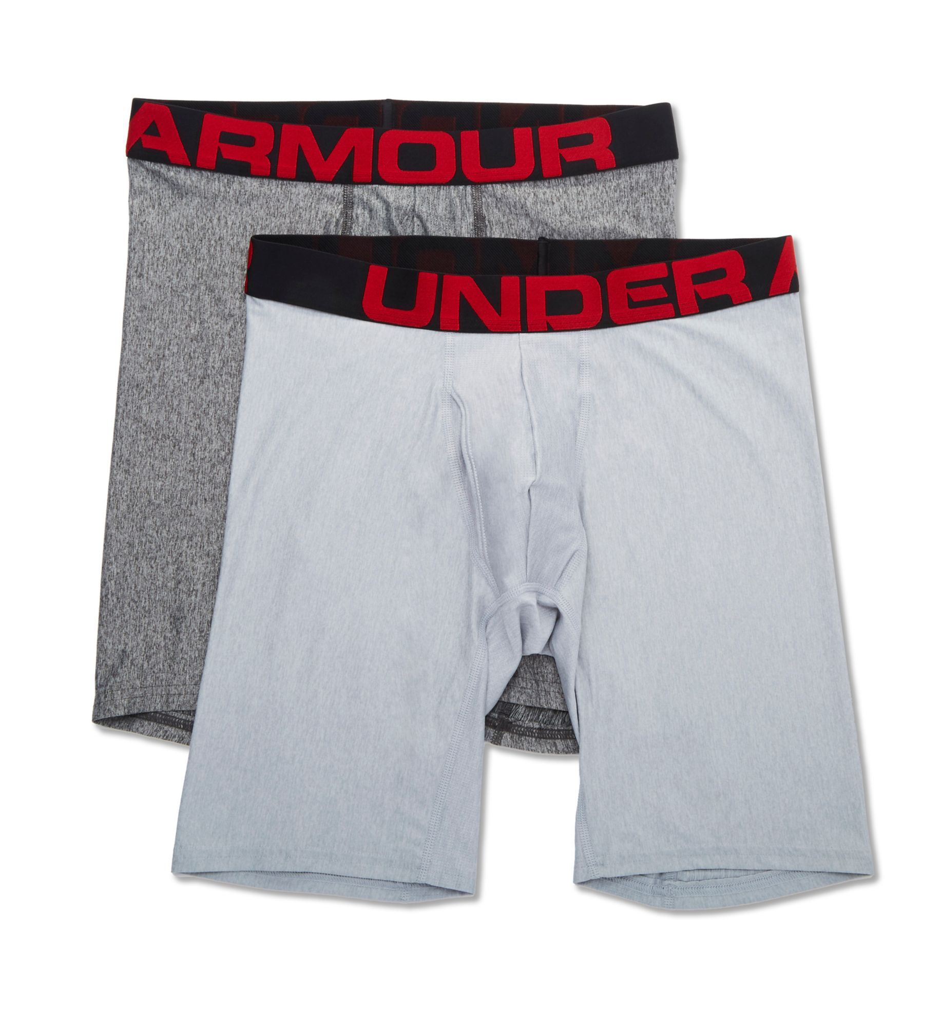 Under Armour Men's Tech 9 Inch Fitted Boxer Briefs - 2 Pack (1363622) | Size Small | HisRoom.com