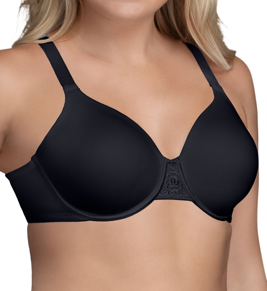 Vanity Fair Women's Full Figure Beauty Back Smoothing Bra, 4-Way Stretch  Fabric, Lightly Lined Cups Up to H, Midnight Black, 38C : :  Fashion