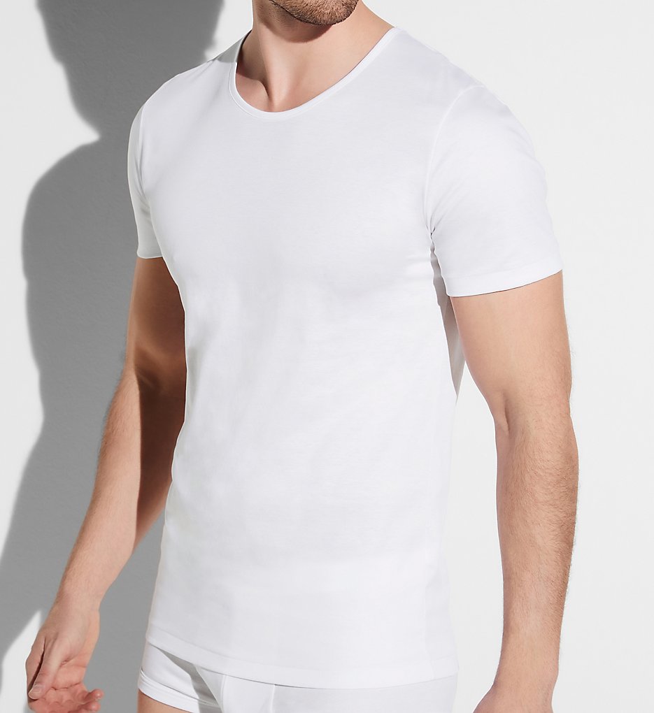 Zimmerli 2861441 Sea Island Luxury Cotton Crew Neck T-Shirt - Picture 7 of 7