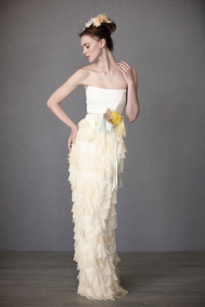 Mille Petals Corset Gown in Bride | BHLDN