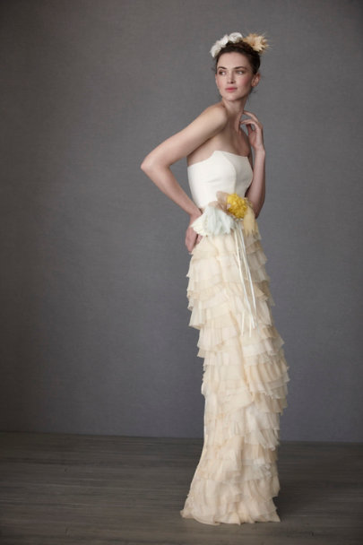 Mille Petals Corset Gown in Bride | BHLDN