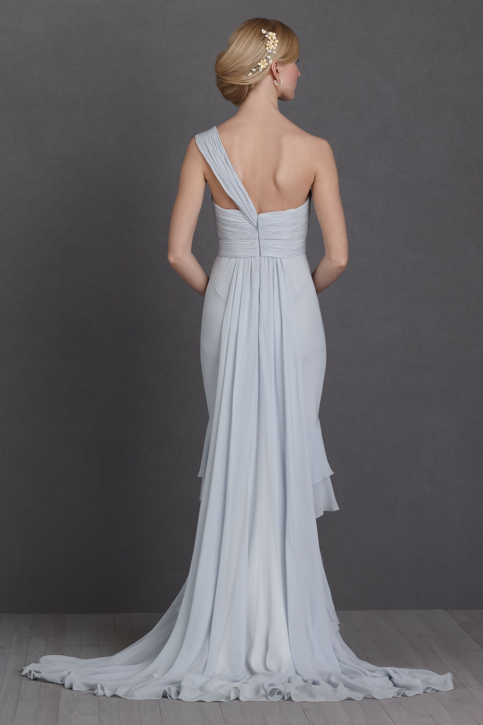 by johnny strapless wave gown white