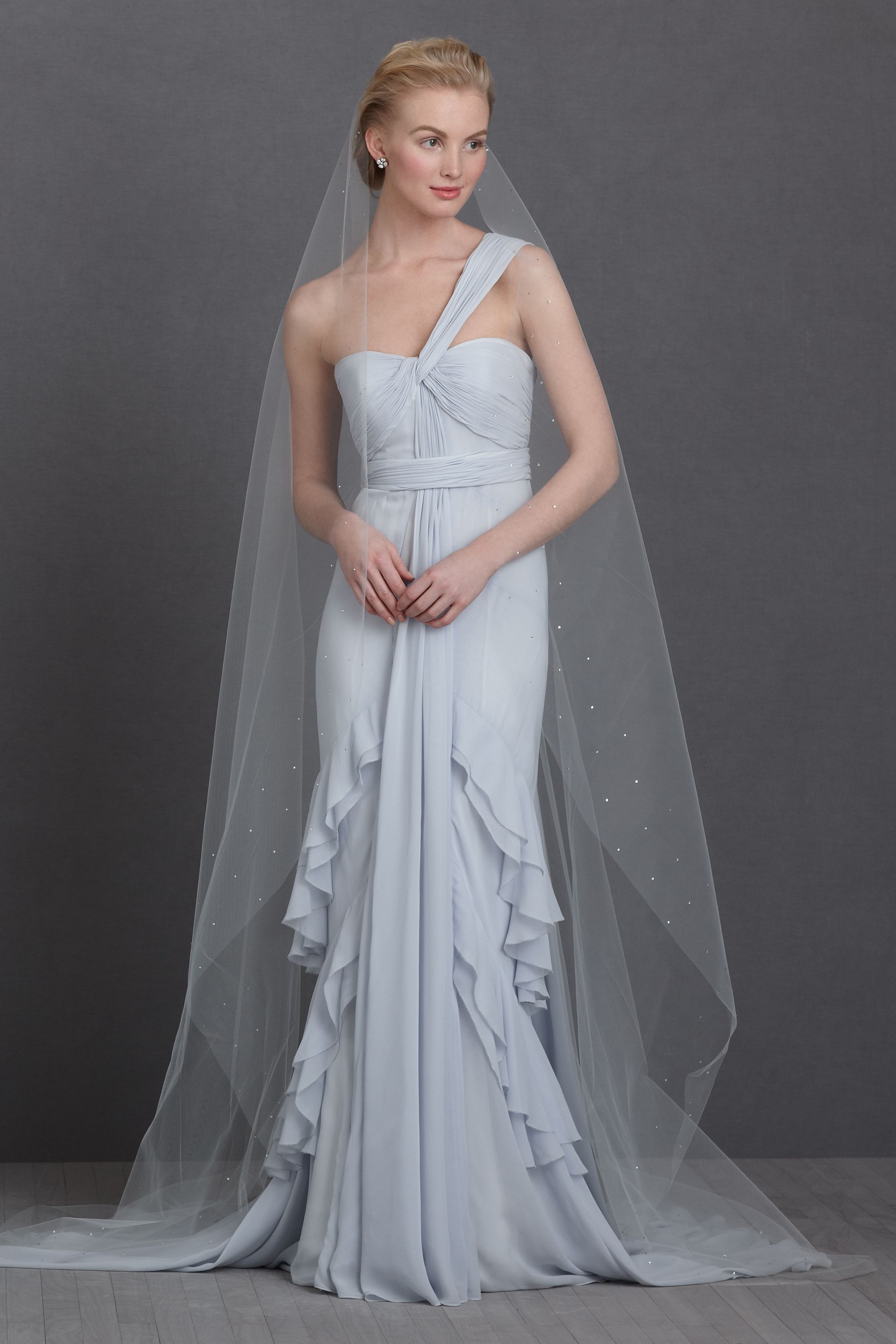 by johnny strapless wave gown white