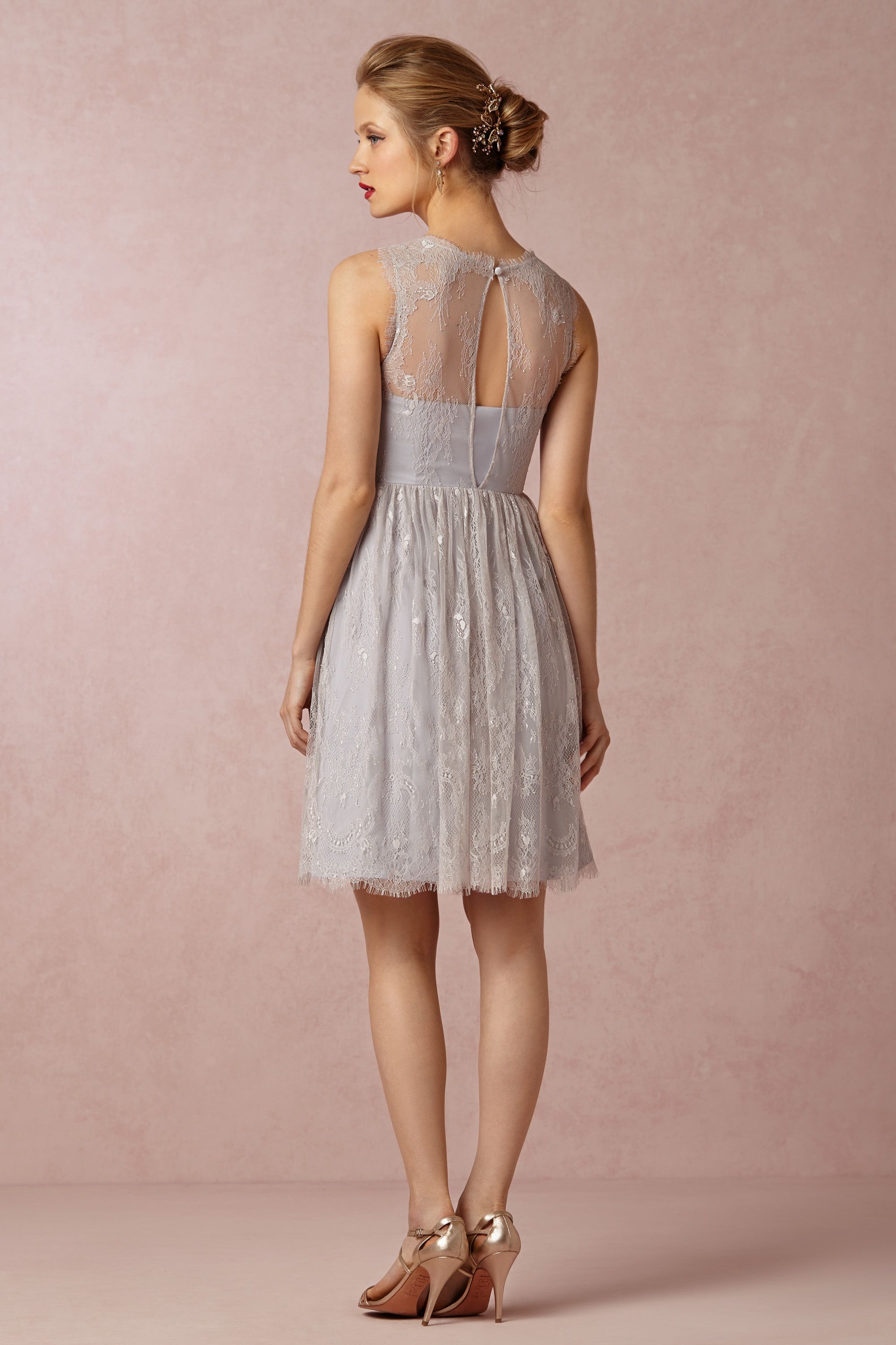 mist grey Celia Dress in Sale | BHLDN
