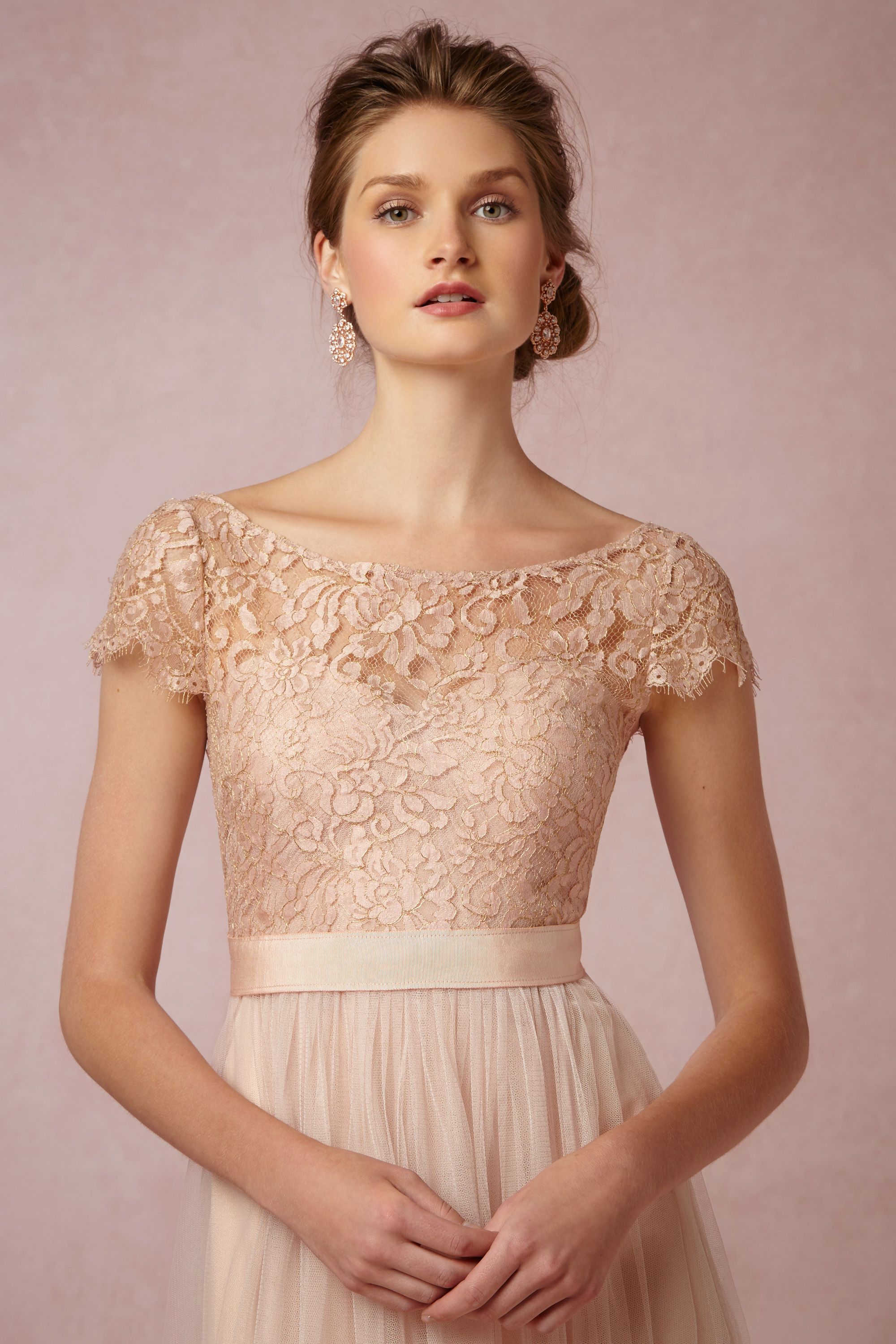 bhldn rose gold dress