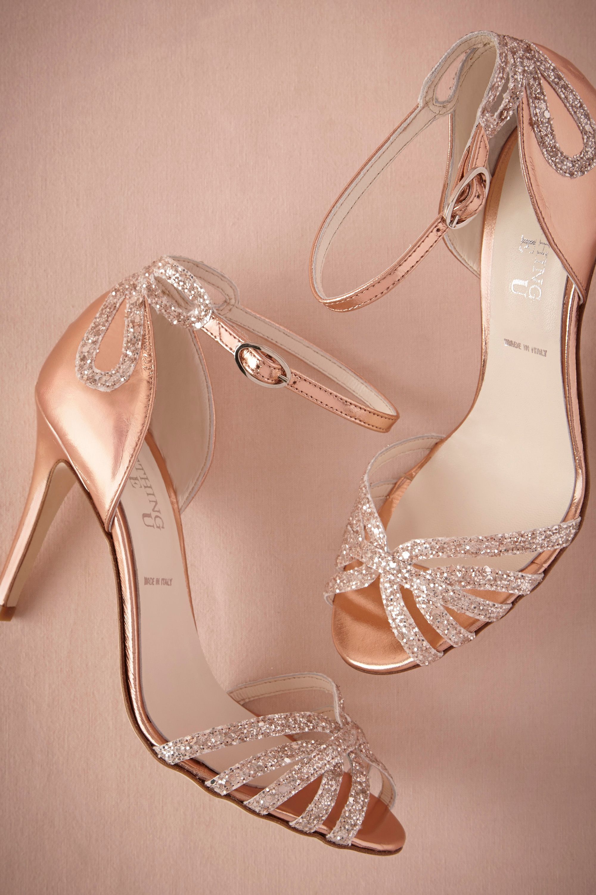 rose gold color sandals