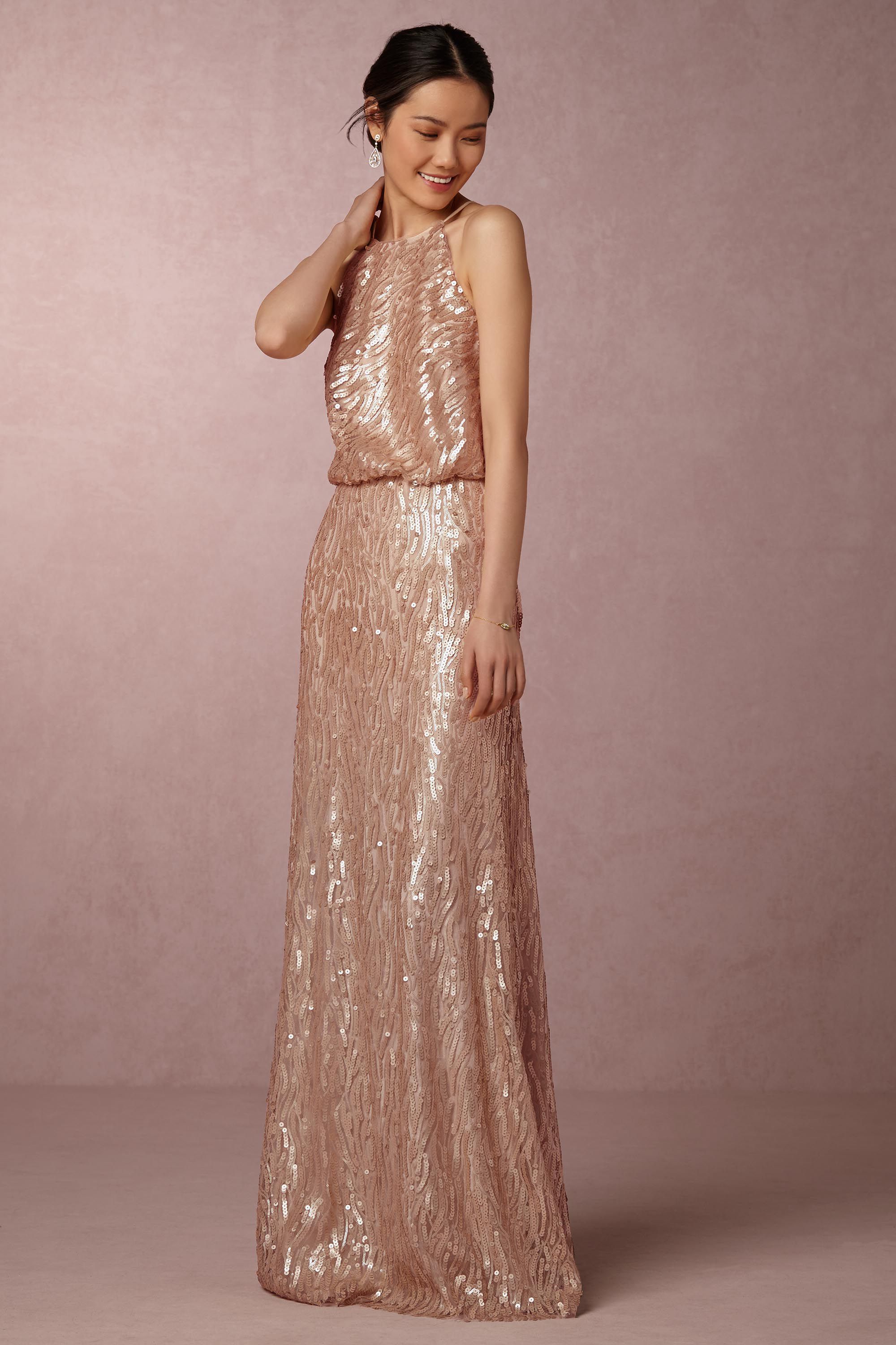 bhldn gold dress