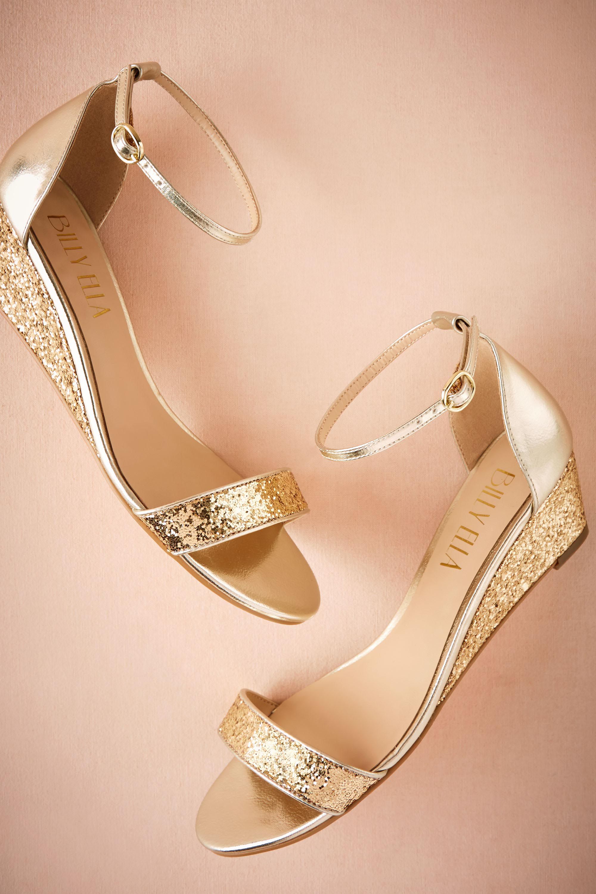 cristal wedges gold in bride | bhldn
