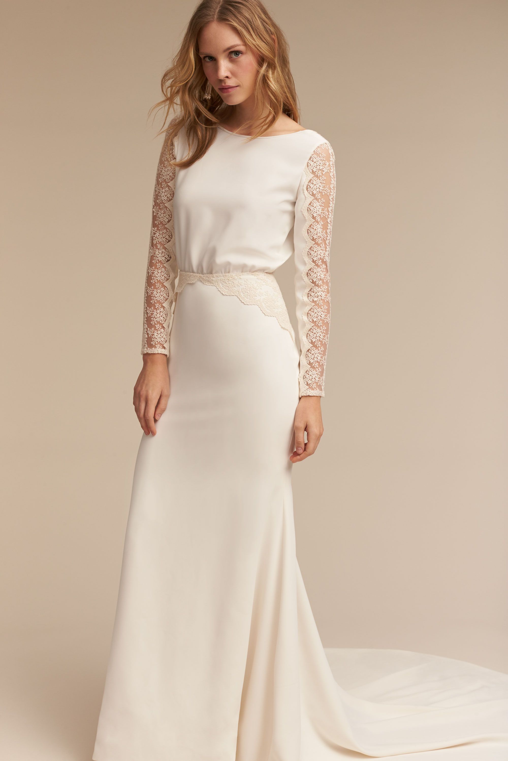  Long  Sleeve  Wedding  Dresses  Long  Cap Sleeve  BHLDN 