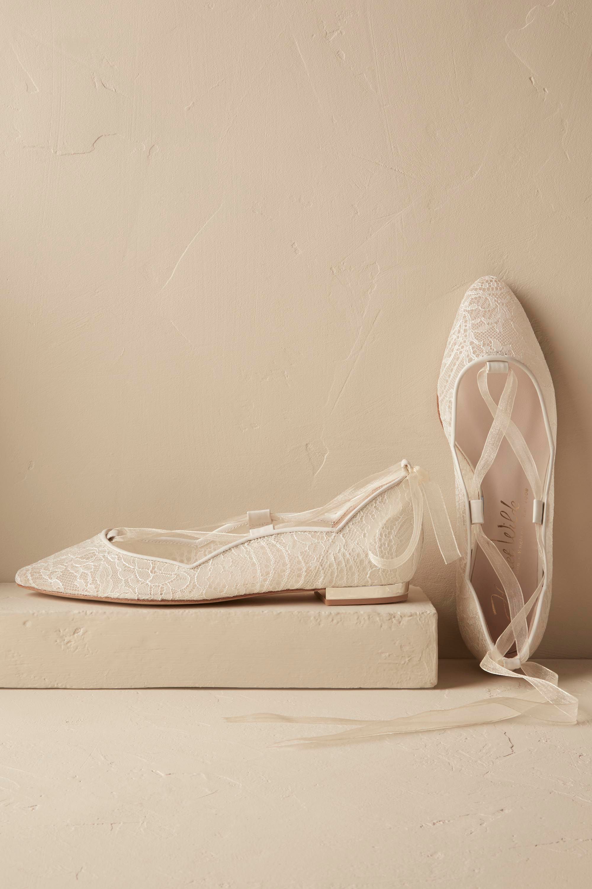 ivory lace flats