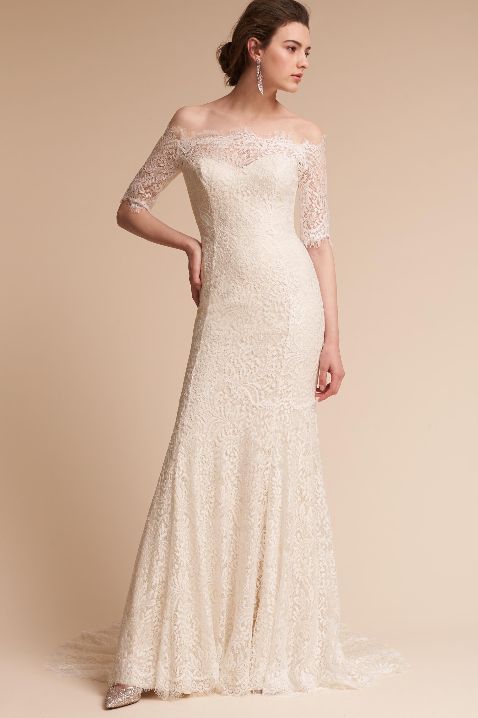  Long  Sleeve  Wedding  Dresses  Long  Cap Sleeve  BHLDN 