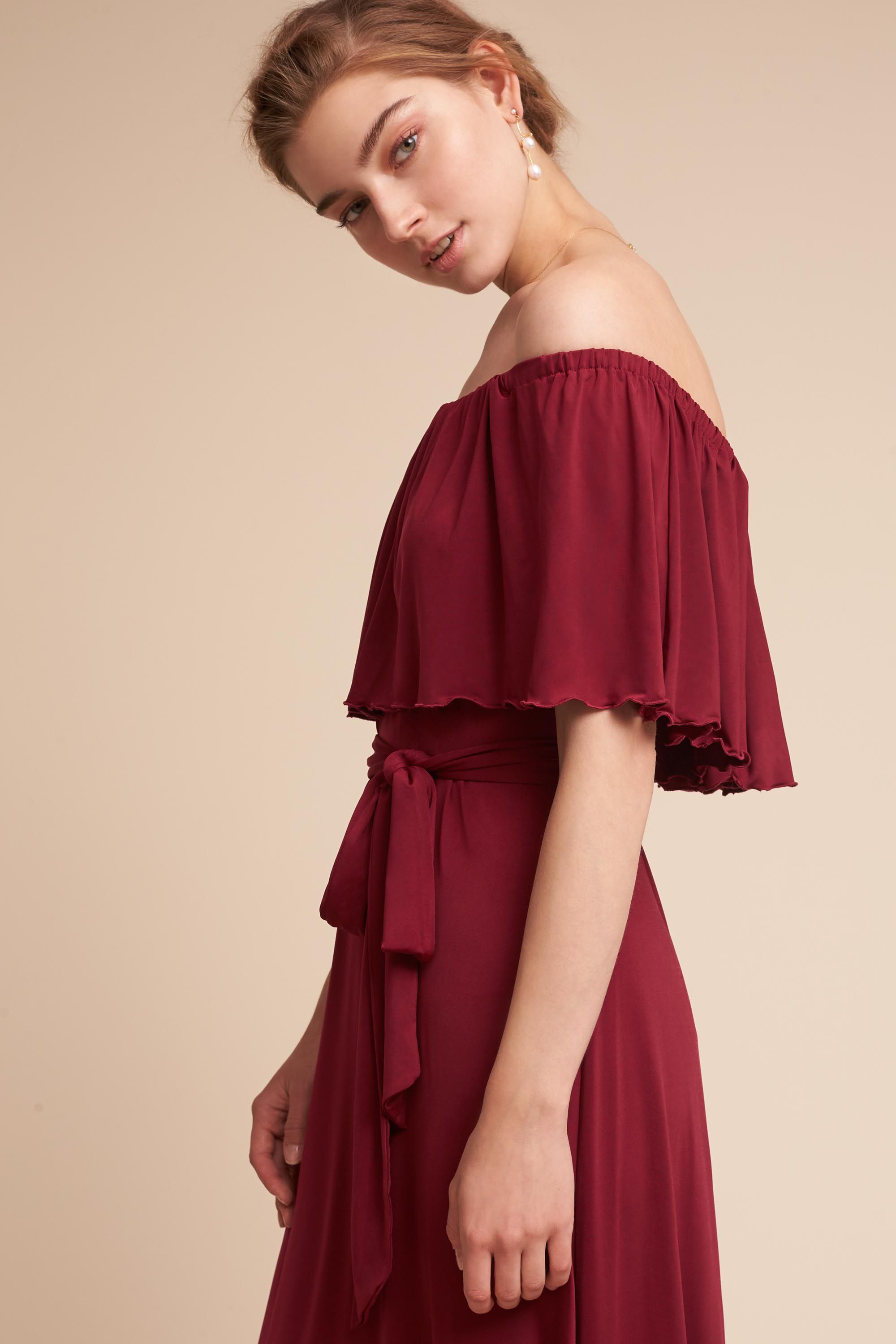 maya burgundy dress
