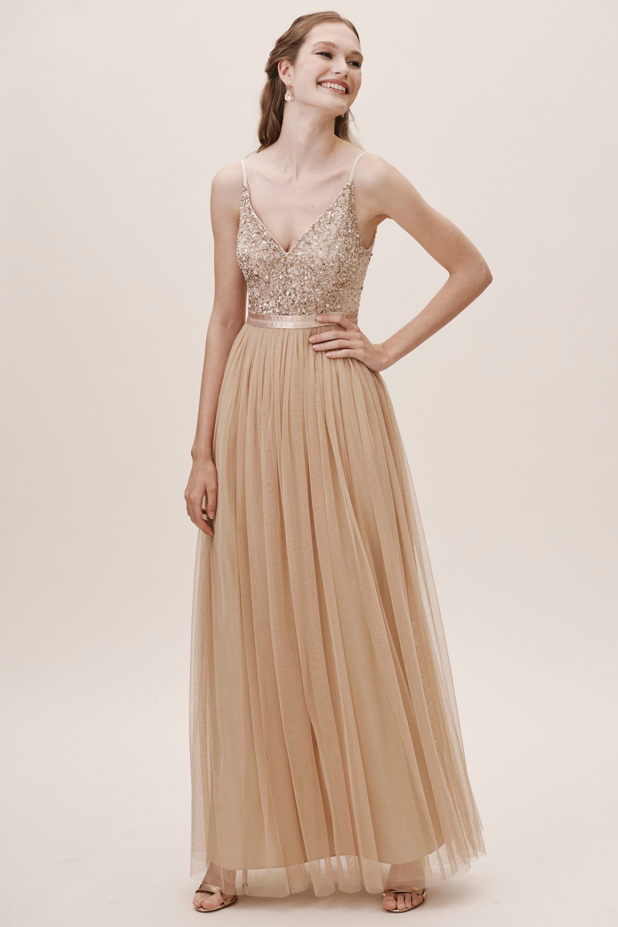 bhldn gold dress