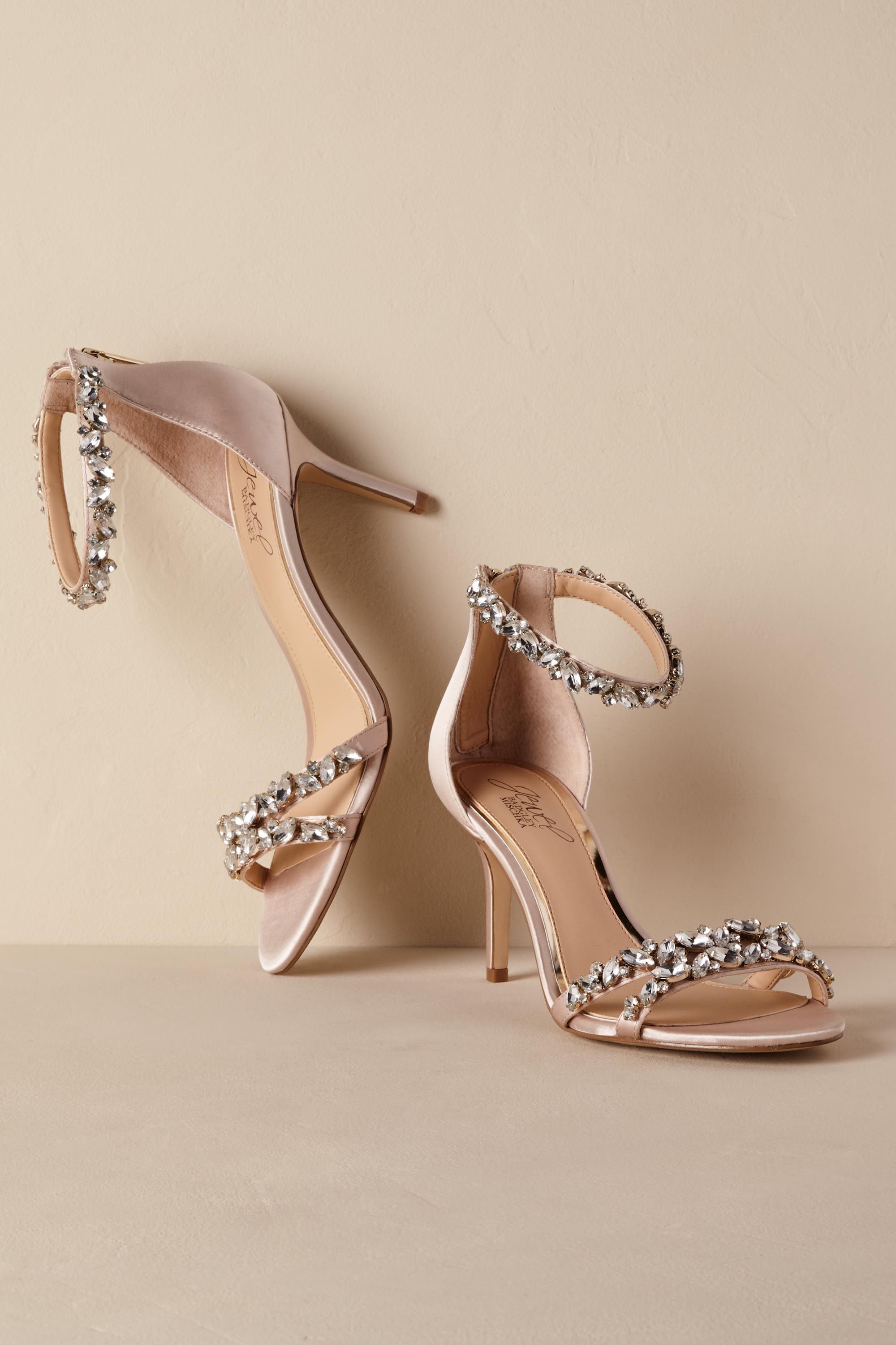 blush bridesmaid shoes