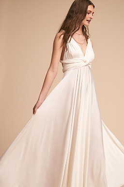 Silk Backless Wedding Dress