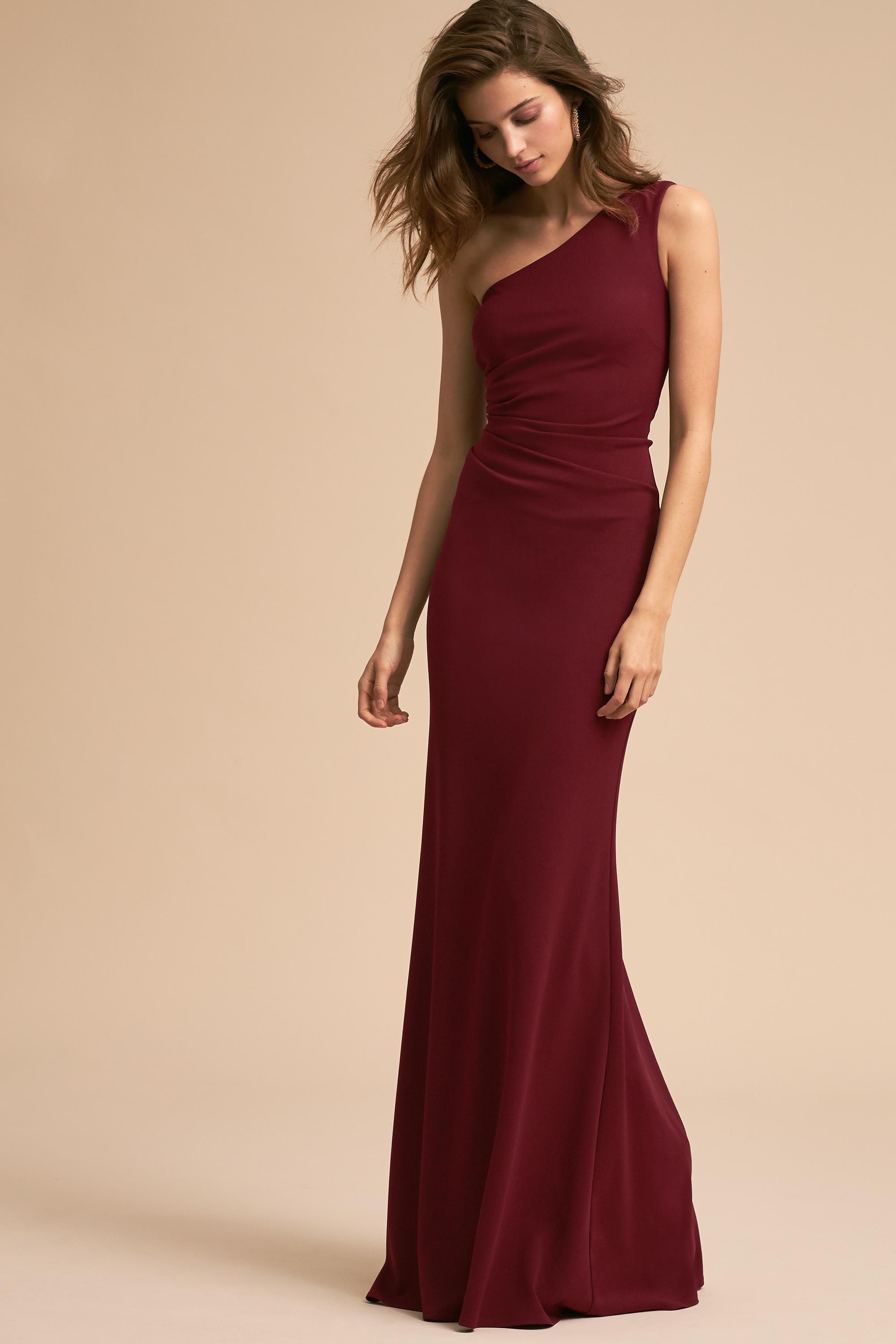 katie may one shoulder gown