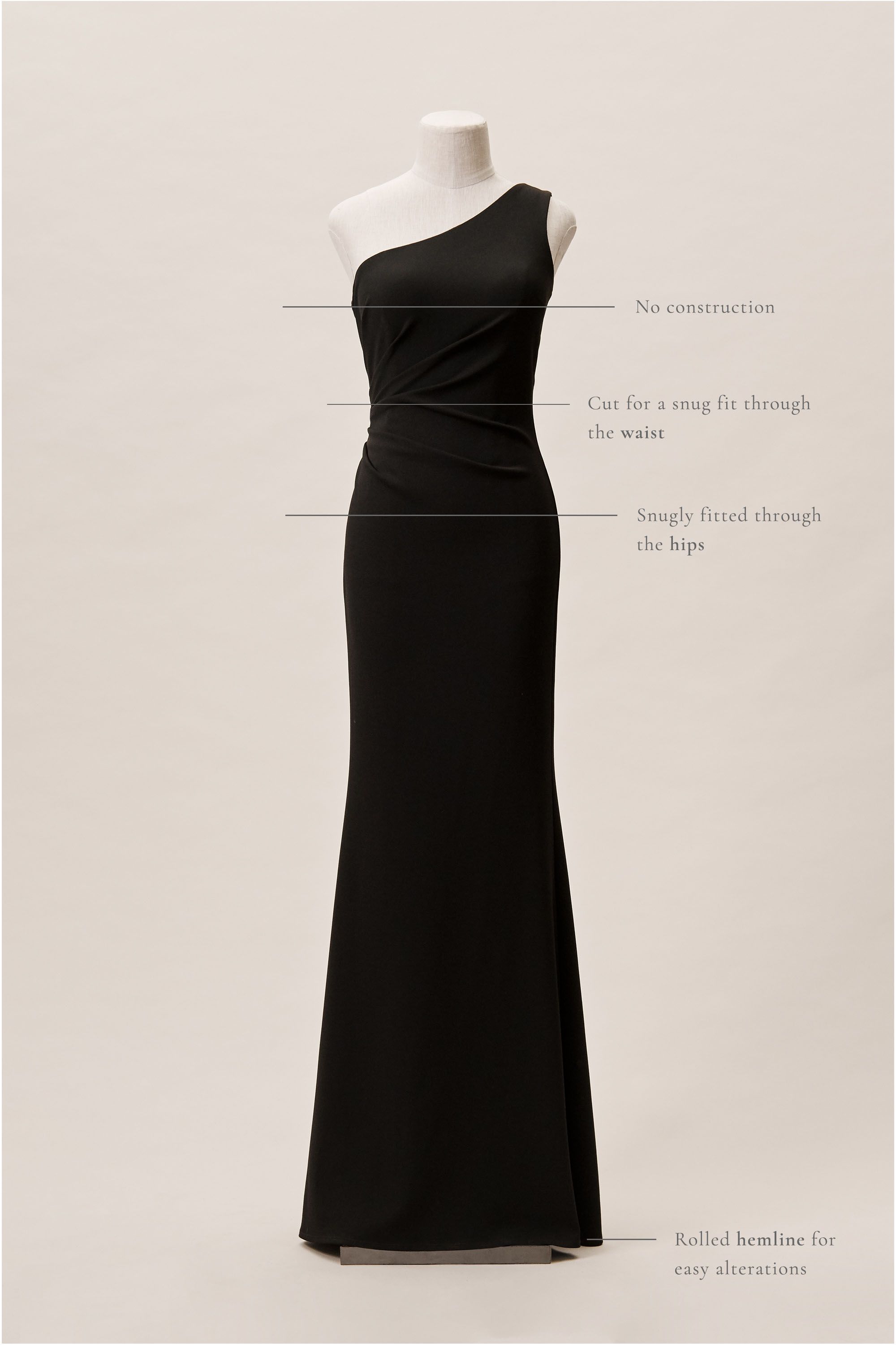 katie may one shoulder dress